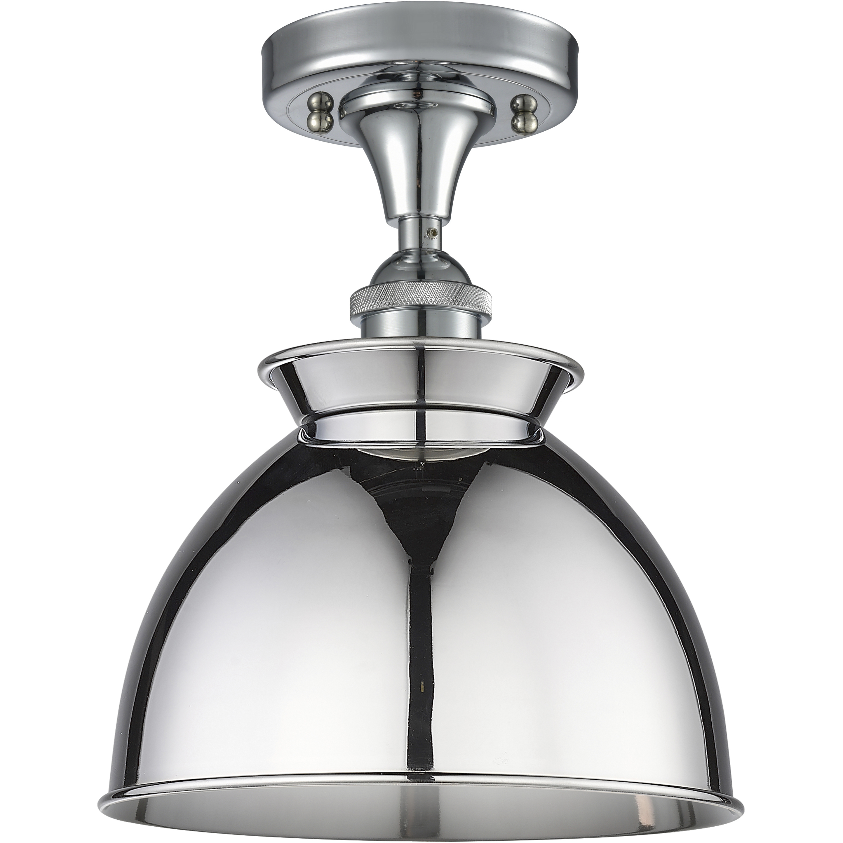 Adirondack 1 Light 8.5 inch Polished Chrome Semi-Flush Mount Ceiling Light