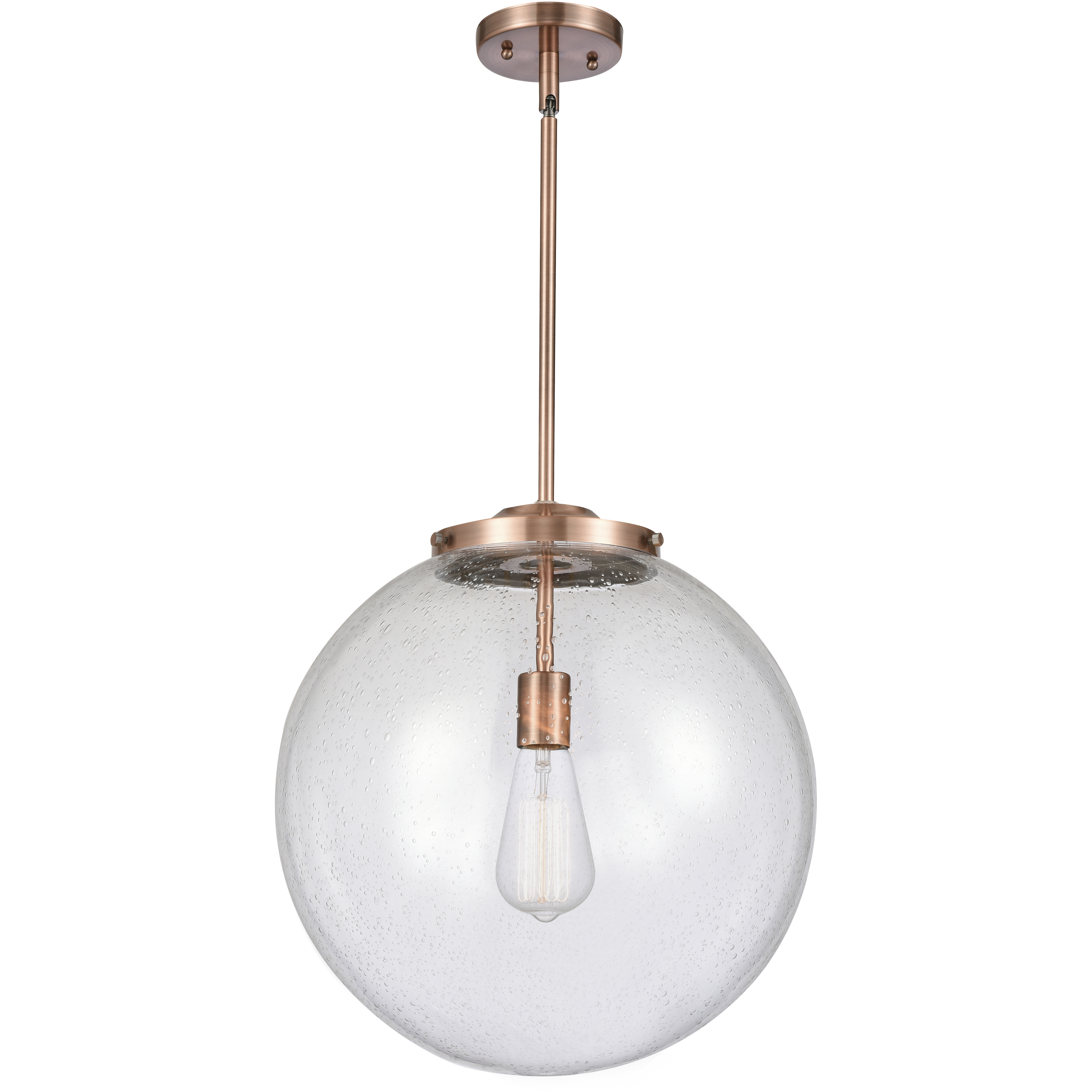 Franklin Restoration Beacon 1 Light 16 inch Antique Copper Pendant Ceiling Light in Incandescent, Seedy