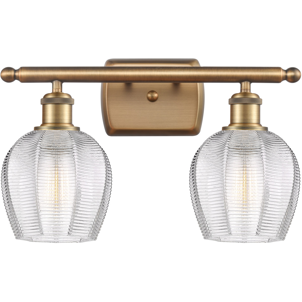 Ballston Norfolk LED 16 inch Brushed Brass Bath Vanity Light Wall Light in Clear Glass