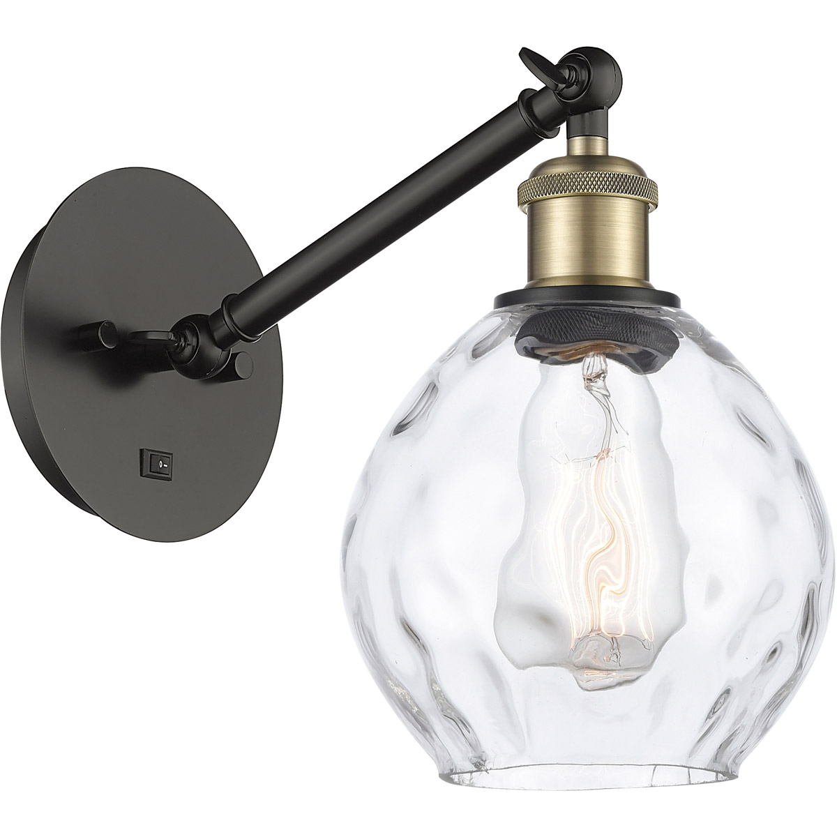 Ballston Waverly 1 Light 6 inch Black Antique Brass Sconce Wall Light
