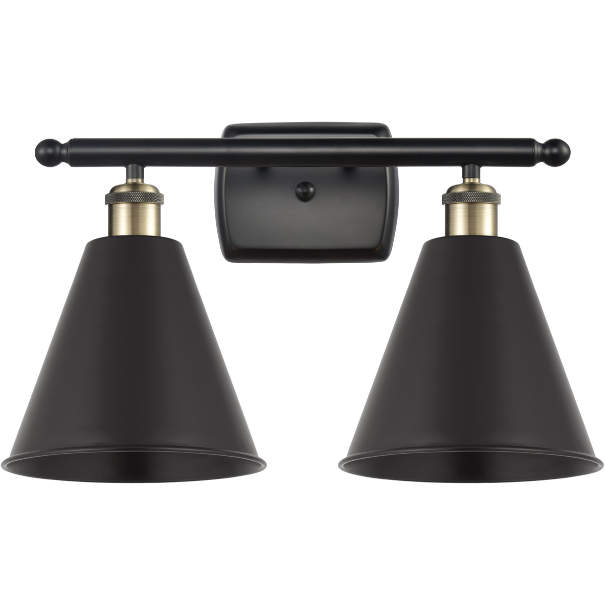 Ballston Plymouth Dome LED 17.5 inch Antique Brass Bath Vanity Light Wall Light in Matte Blue
