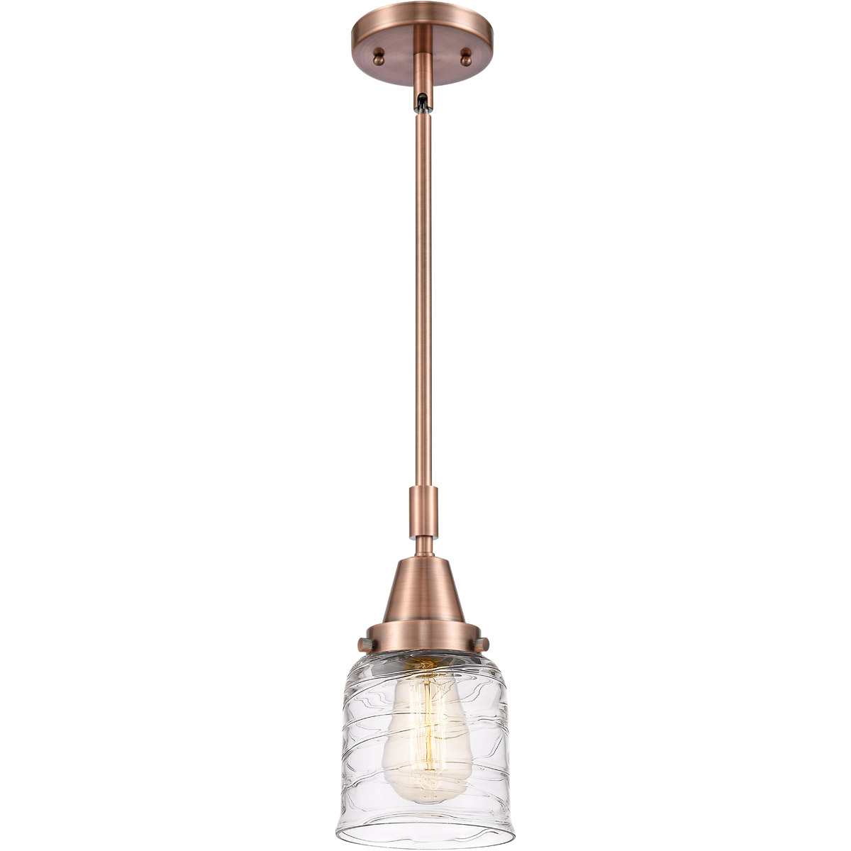 Franklin Restoration Bell LED 5 inch Antique Copper Mini Pendant Ceiling Light