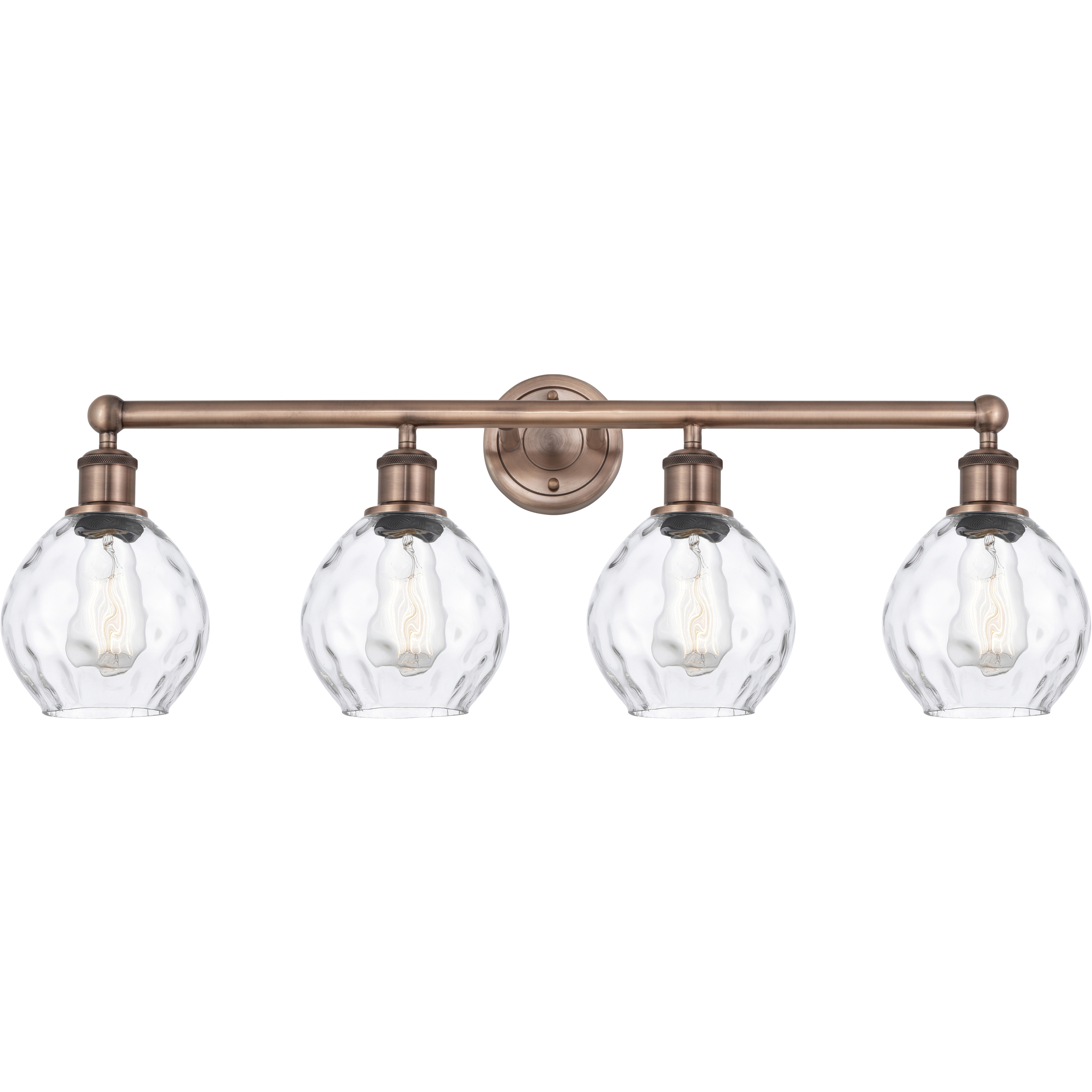 Waverly 4 Light 33 inch Antique Copper Bath Vanity Light Wall Light