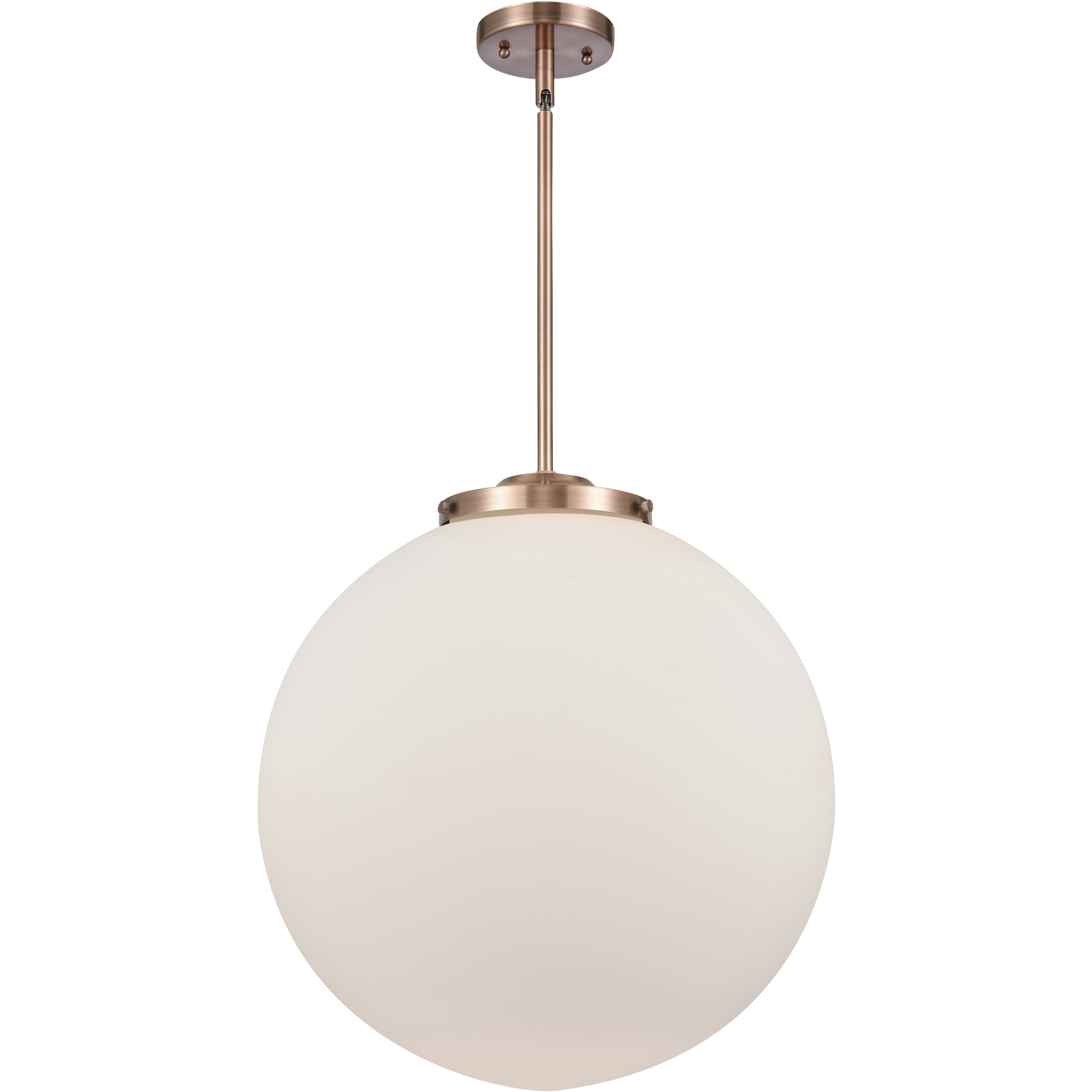 Franklin Restoration Beacon 1 Light 18 inch Antique Copper Pendant Ceiling Light in Incandescent, Matte White