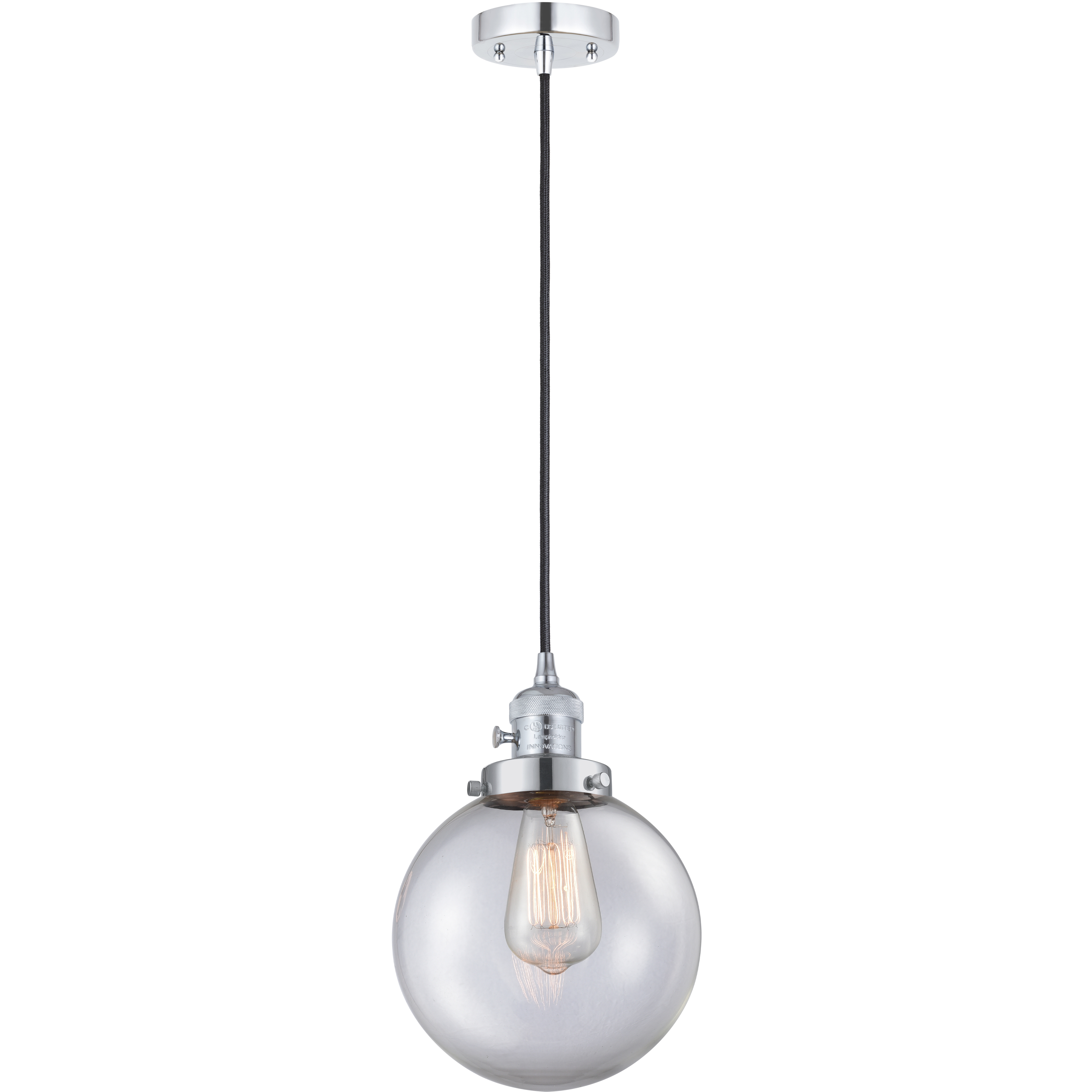 Franklin Restoration Beacon LED 8 inch Polished Chrome Mini Pendant Ceiling Light in Clear