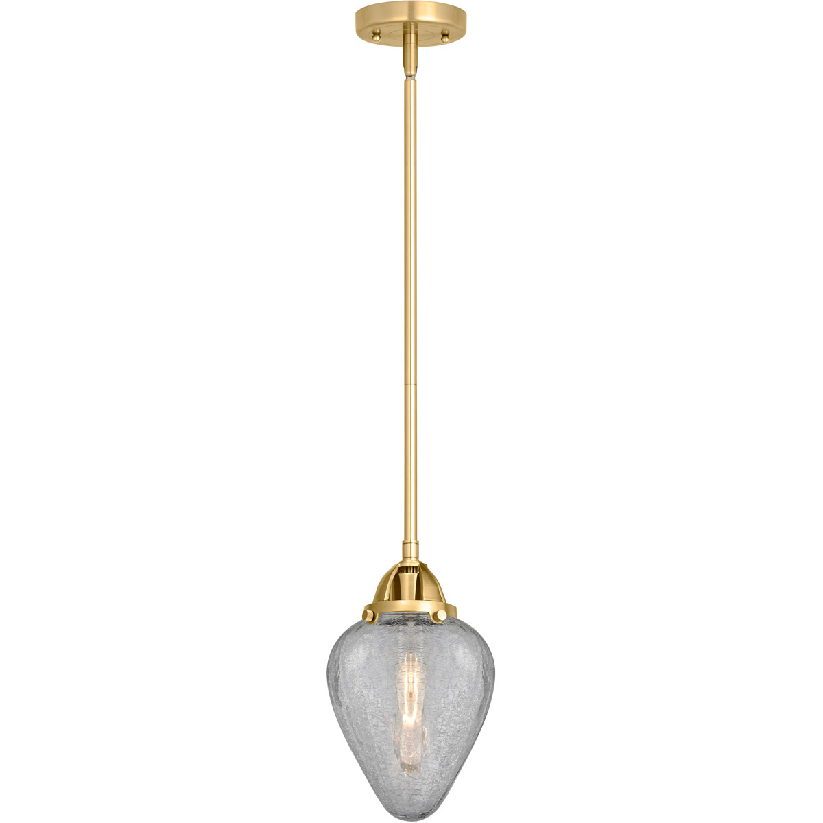Nouveau 2 Geneseo 1 Light 7 inch Satin Gold Mini Pendant Ceiling Light