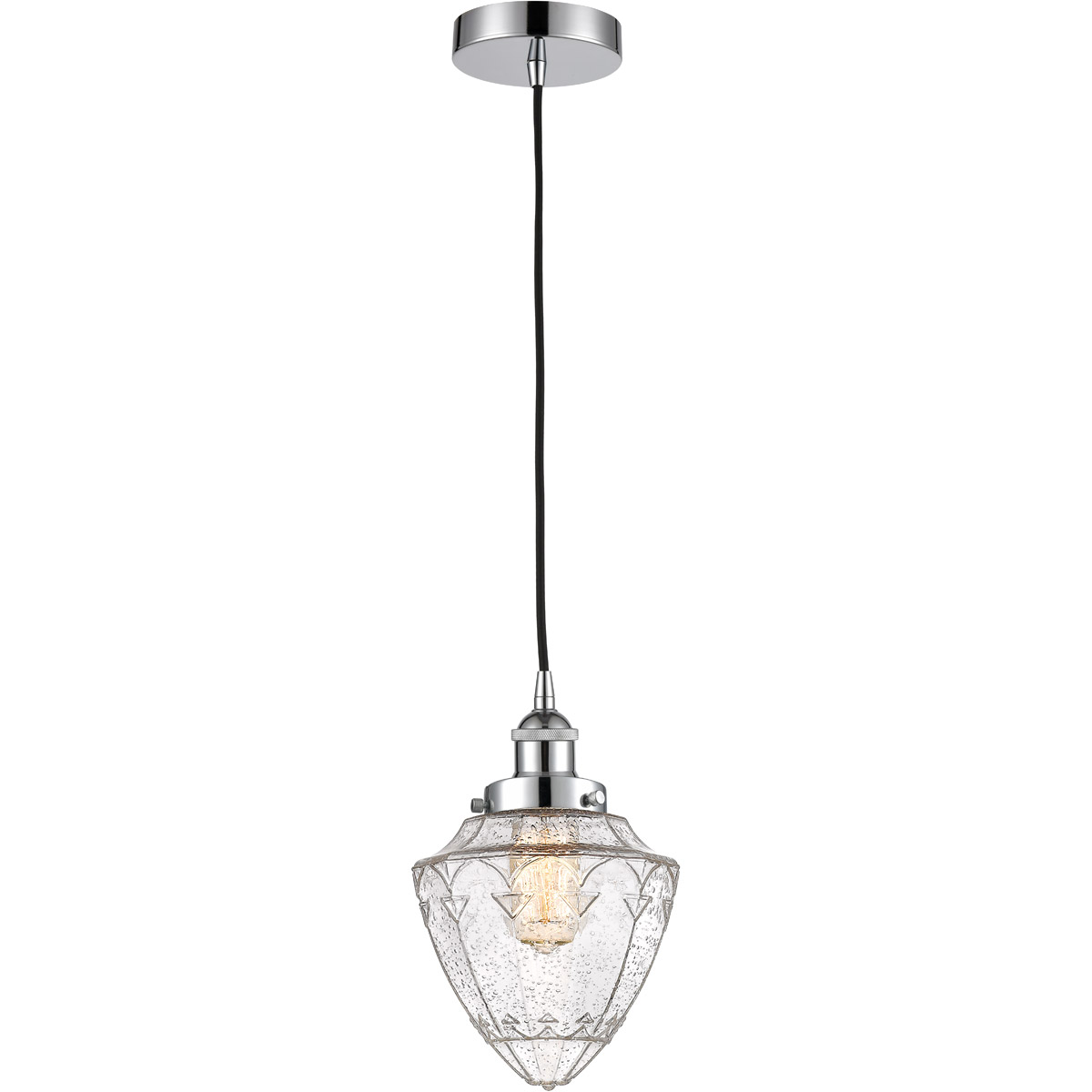 Edison Bullet LED 8 inch Polished Chrome Mini Pendant Ceiling Light