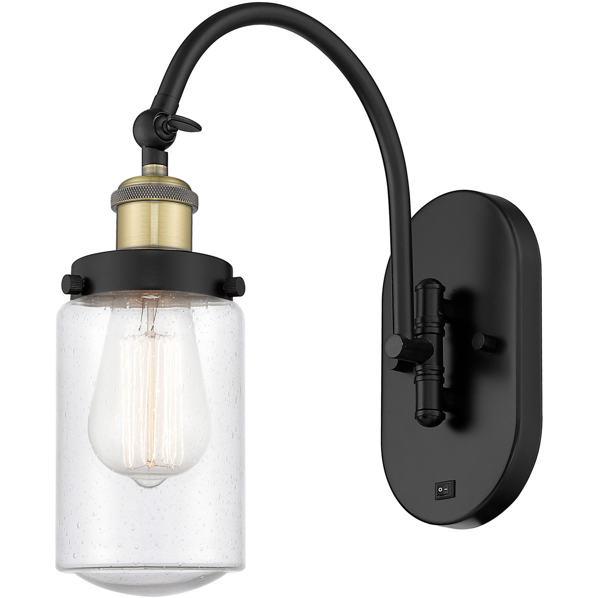 Franklin Restoration Dover LED 5 inch Black Antique Brass Sconce Wall Light