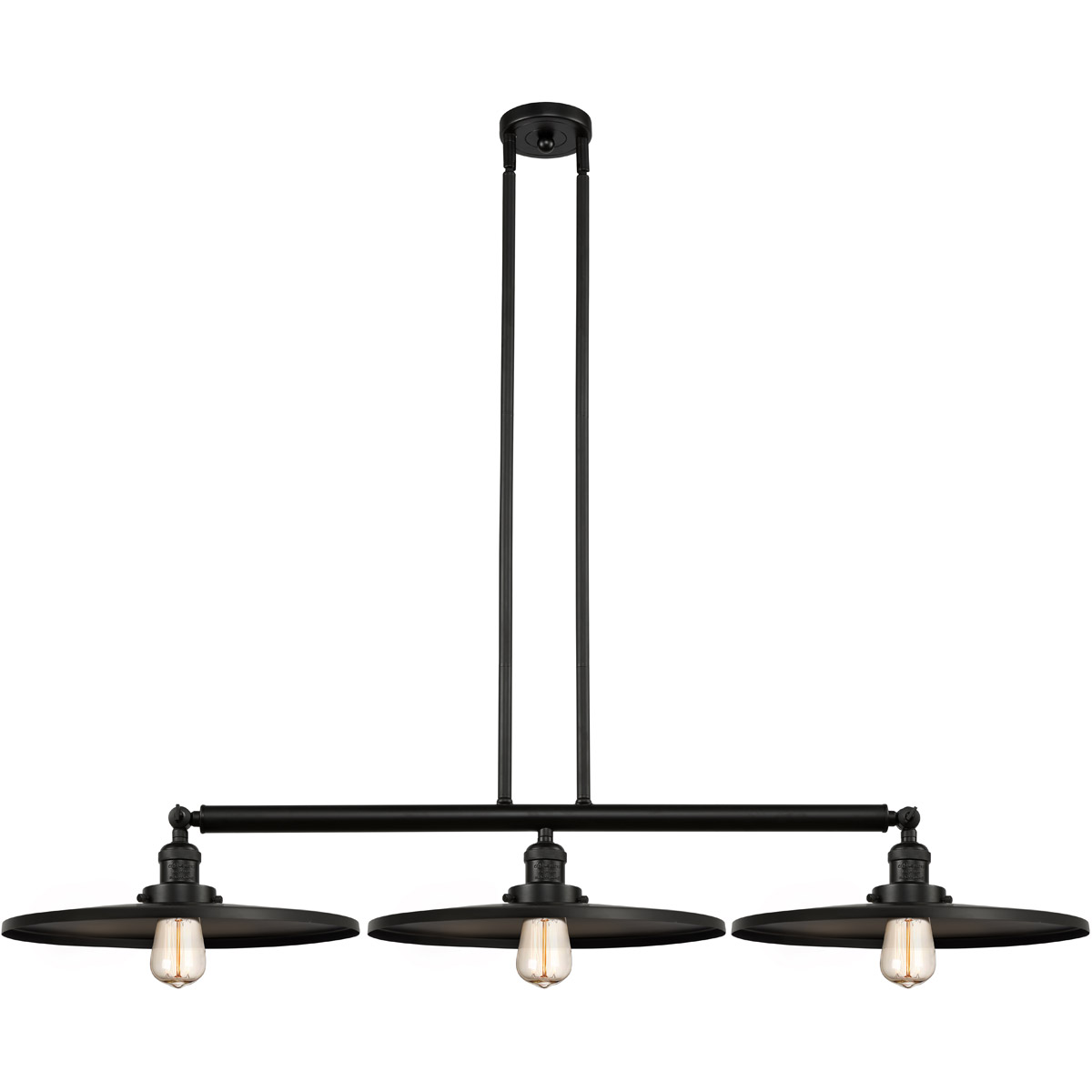 Franklin Restoration Appalachian 3 Light 49 inch Brushed Satin Nickel Island Light Ceiling Light