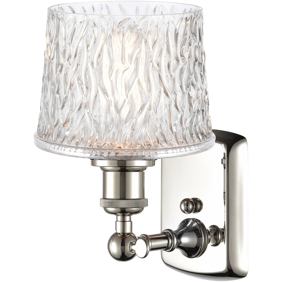 Ballston Niagra 1 Light 7 inch Polished Nickel Sconce Wall Light, Ballston