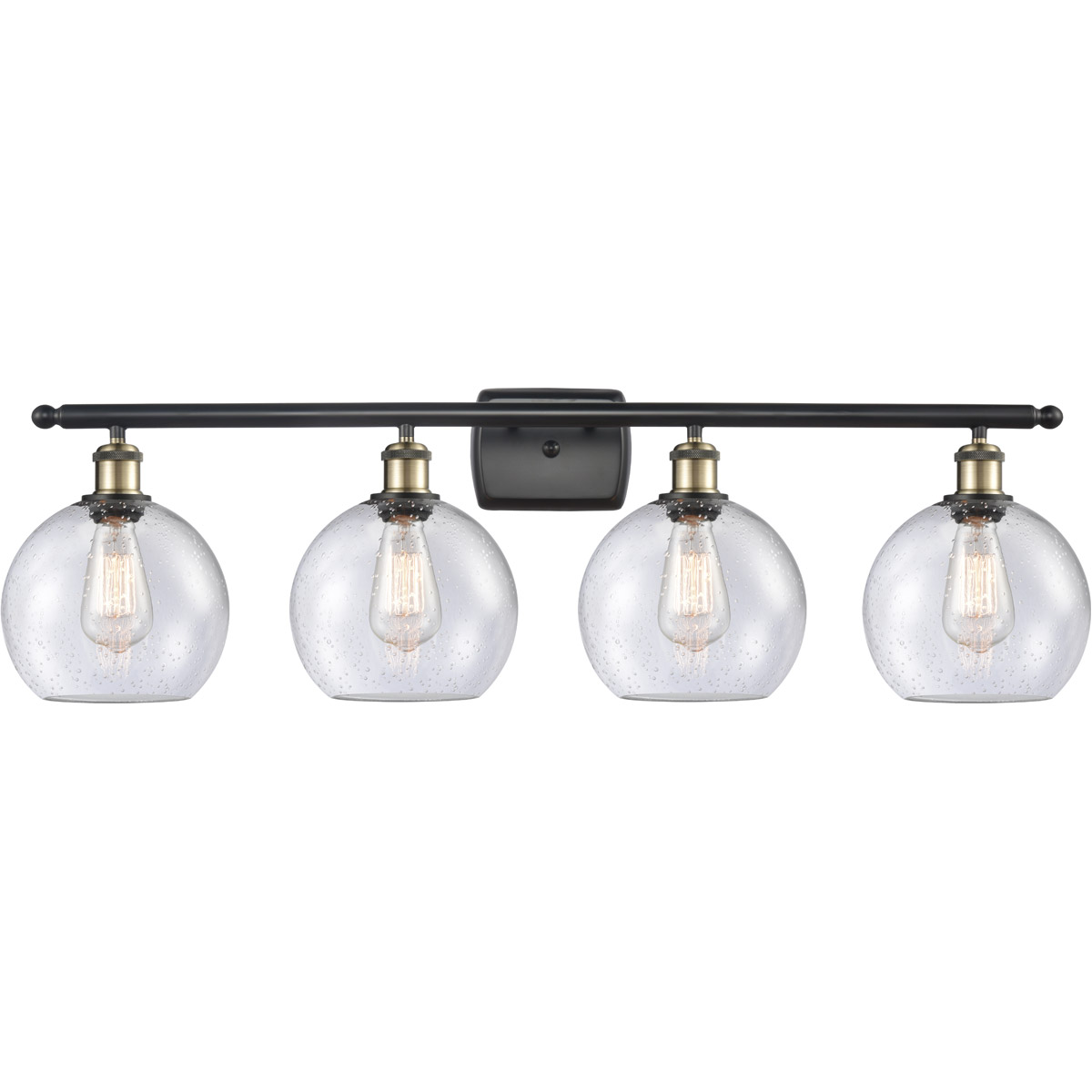Ballston Athens 4 Light 36 inch Black Antique Brass Bath Vanity Light Wall Light