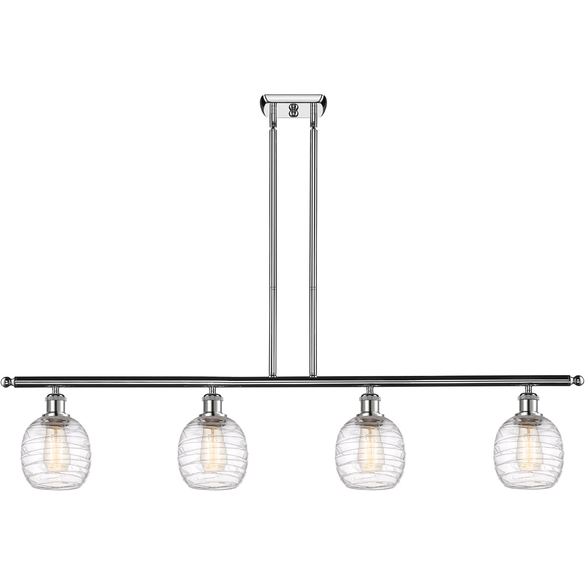 Ballston Belfast 4 Light 48 inch Polished Chrome Island Light Ceiling Light