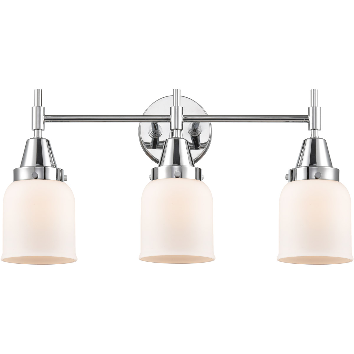 Caden 3 Light 23 inch Polished Chrome Bath Vanity Light Wall Light in Matte White Glass