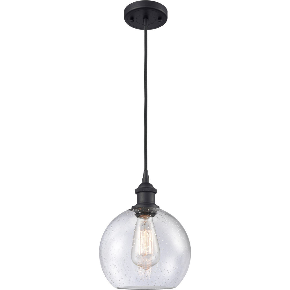 Ballston Athens LED 8 inch Matte Black Mini Pendant Ceiling Light, Ballston