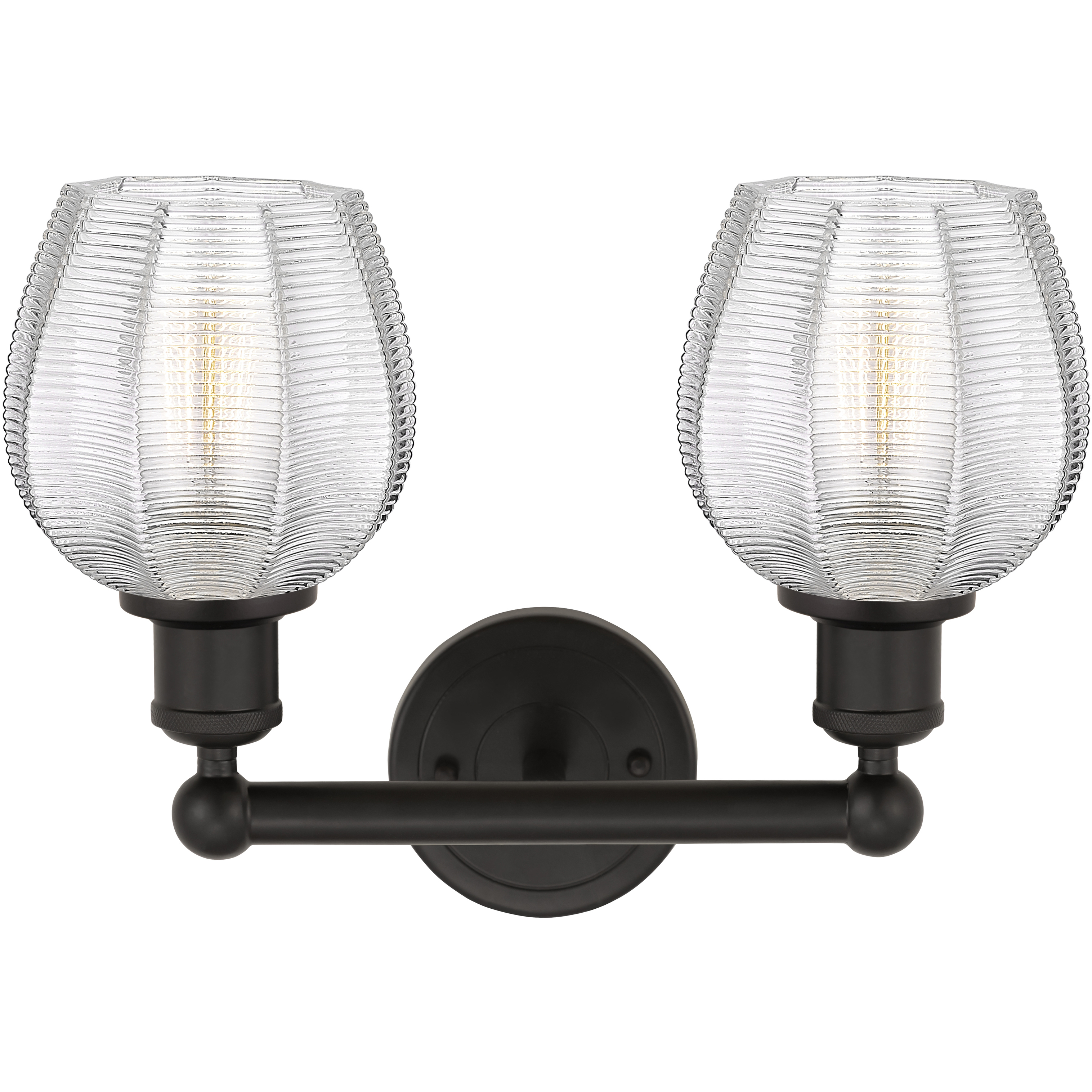 Edison Norfolk 2 Light 15 inch Oil Rubbed Bronze Bath Vanity Light Wall Light in Clear Glass