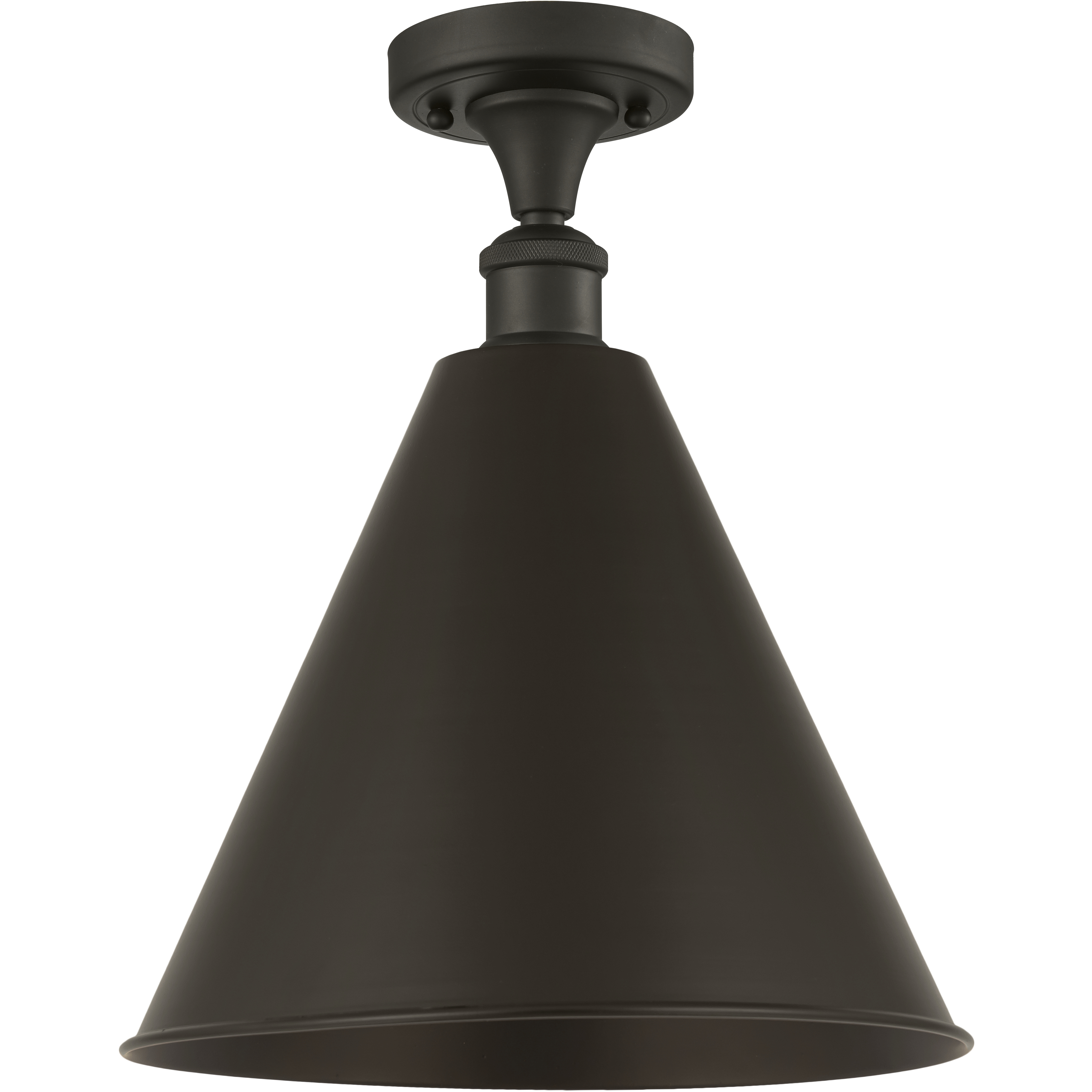 Ballston Cone 1 Light 16 inch Oil Rubbed Bronze Semi-Flush Mount Ceiling Light
