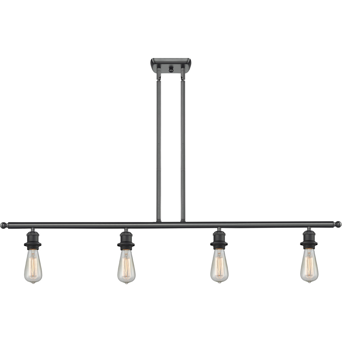 Ballston Bare Bulb LED 48 inch White and Polished Chrome Island Light Ceiling Light, Ballston