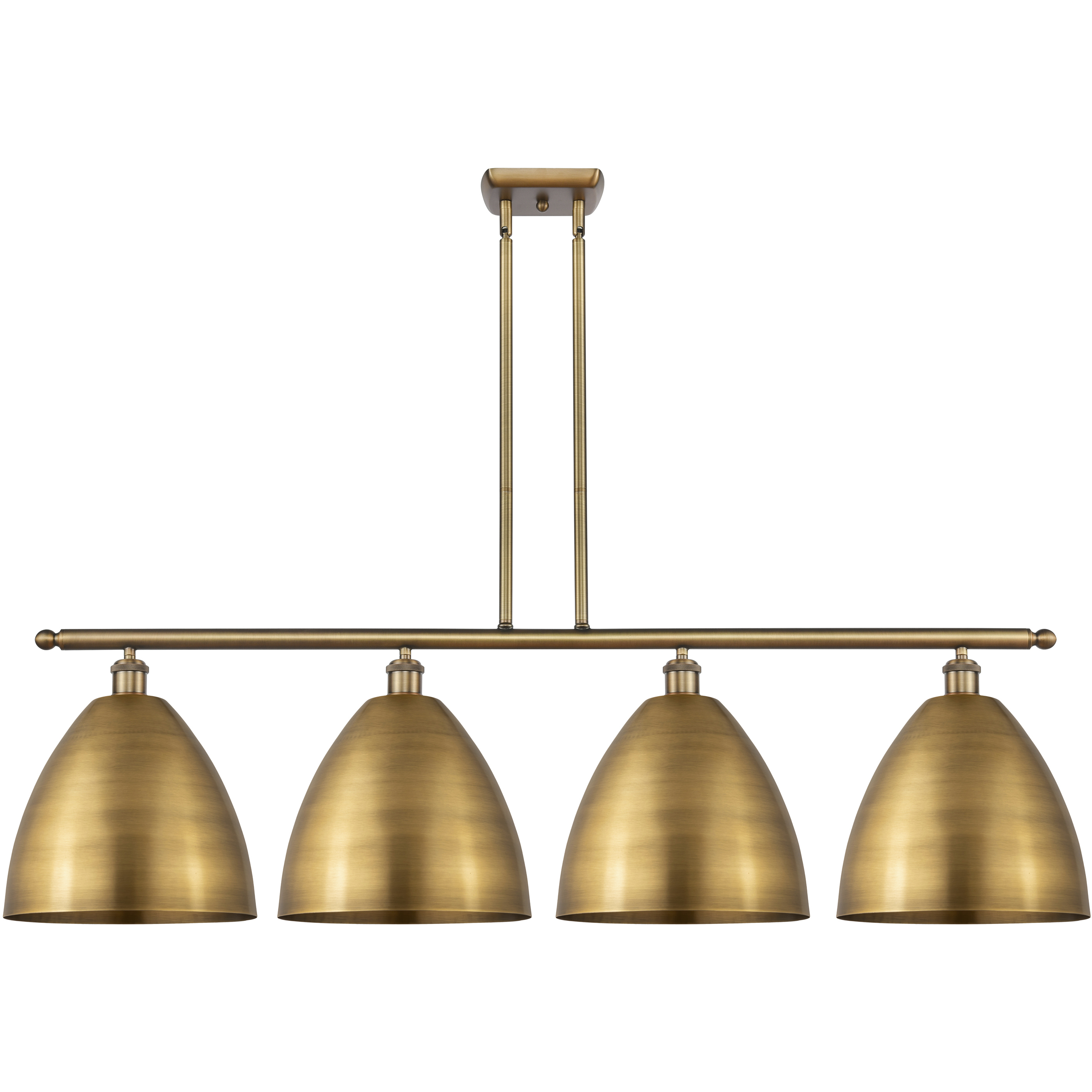 Ballston Dome 4 Light 50 inch Brushed Brass Island Light Ceiling Light