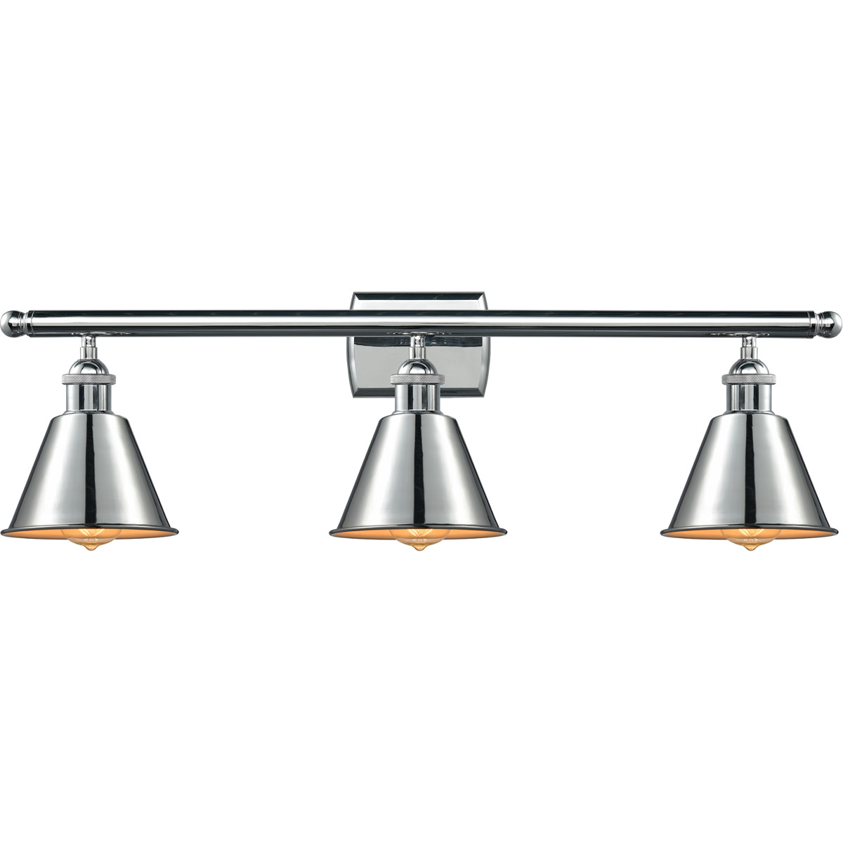 Ballston Smithfield 3 Light 26 inch Polished Chrome Bath Vanity Light Wall Light, Ballston