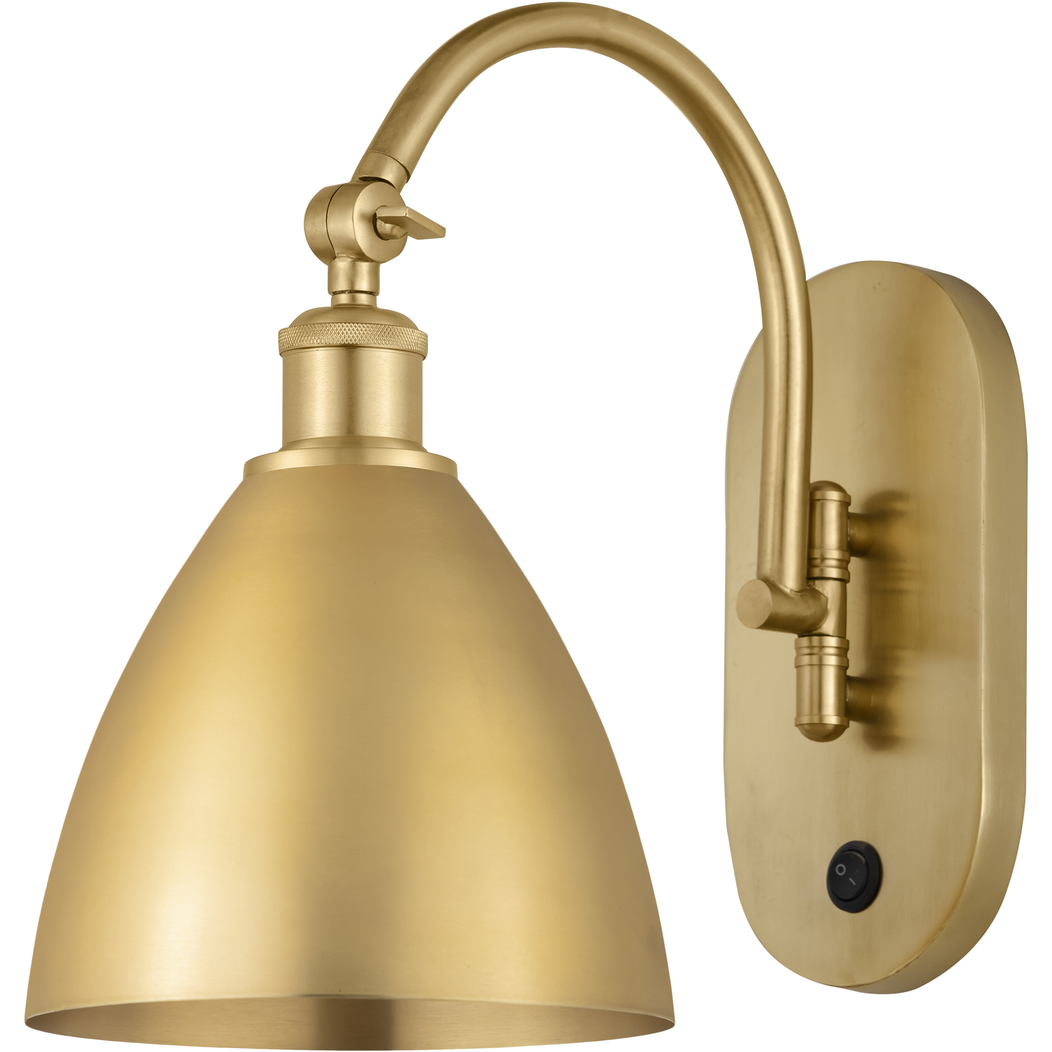 Ballston Dome 1 Light 8 inch Satin Gold Sconce Wall Light