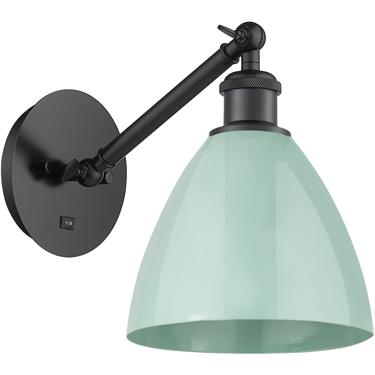 Ballston Plymouth Dome 1 Light 8 inch Matte Black Sconce Wall Light