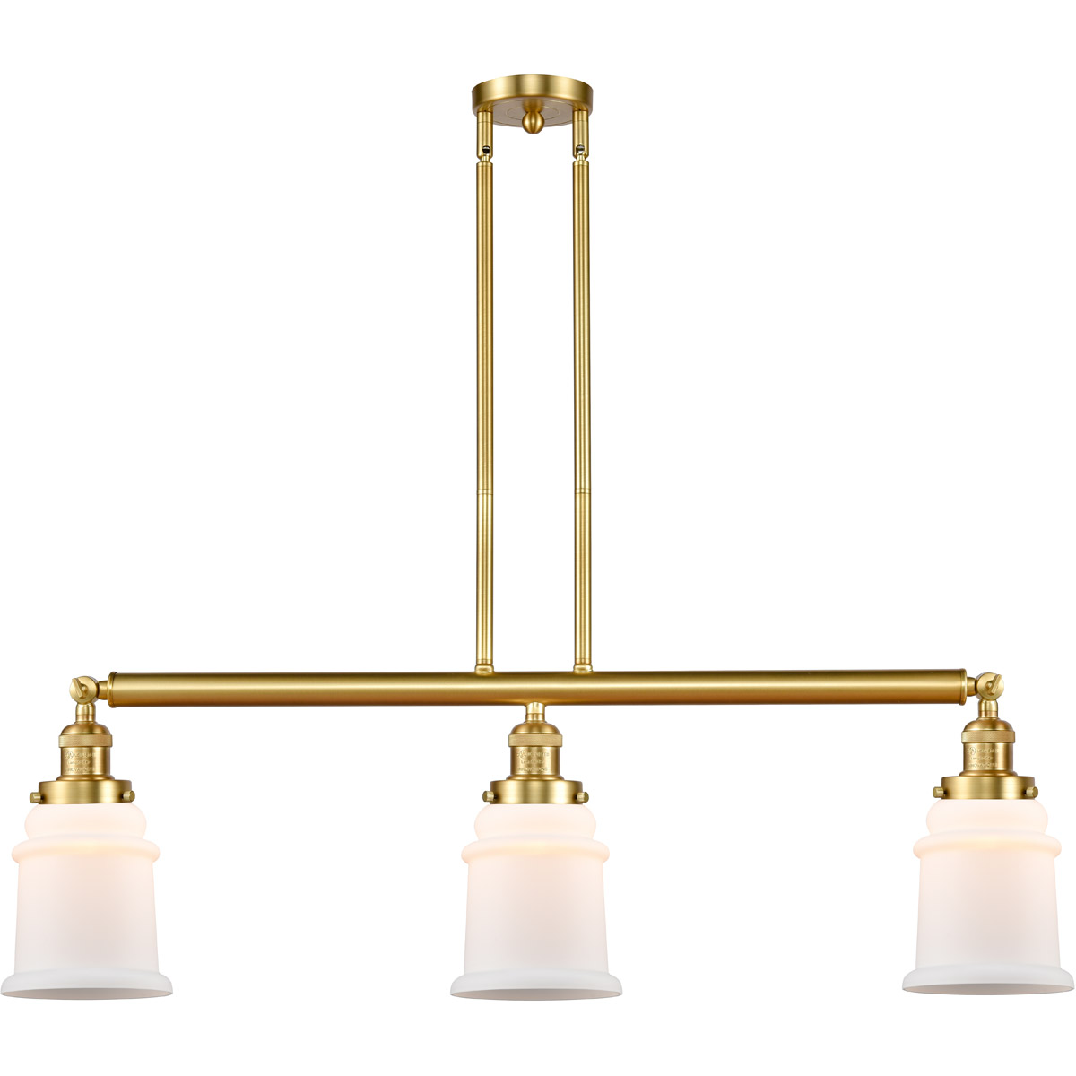 Franklin Restoration Canton 3 Light 39 inch Matte Black Island Light Ceiling Light in Matte White Glass, Franklin Restoration