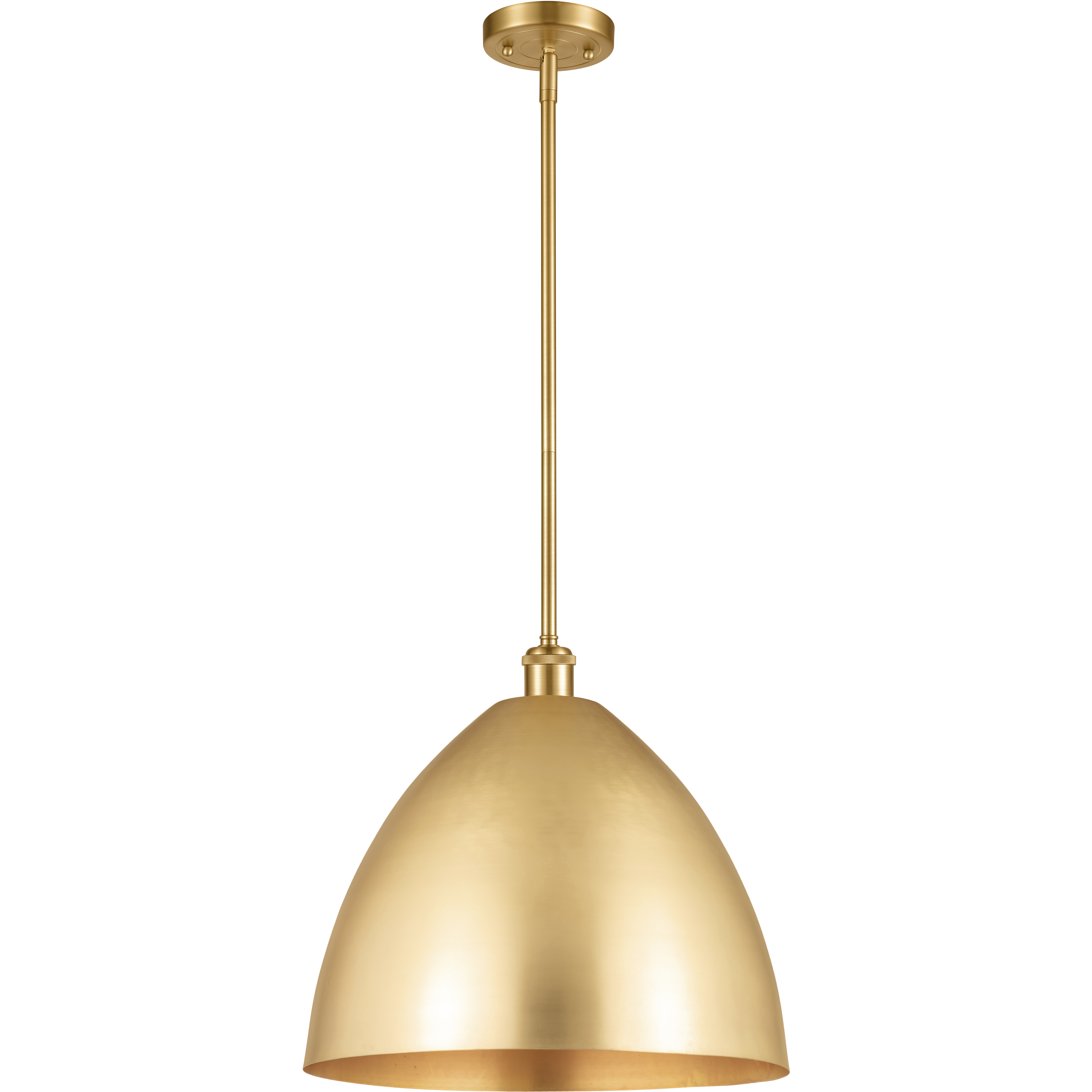 Ballston Dome 1 Light 16 inch Satin Gold Pendant Ceiling Light