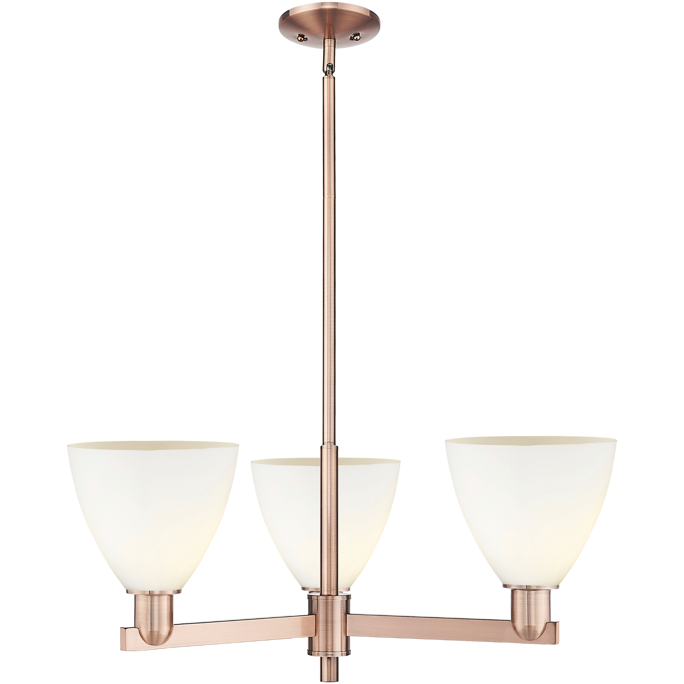 Arcadia Bristol 3 Light 29 inch Antique Copper Chandelier Ceiling Light