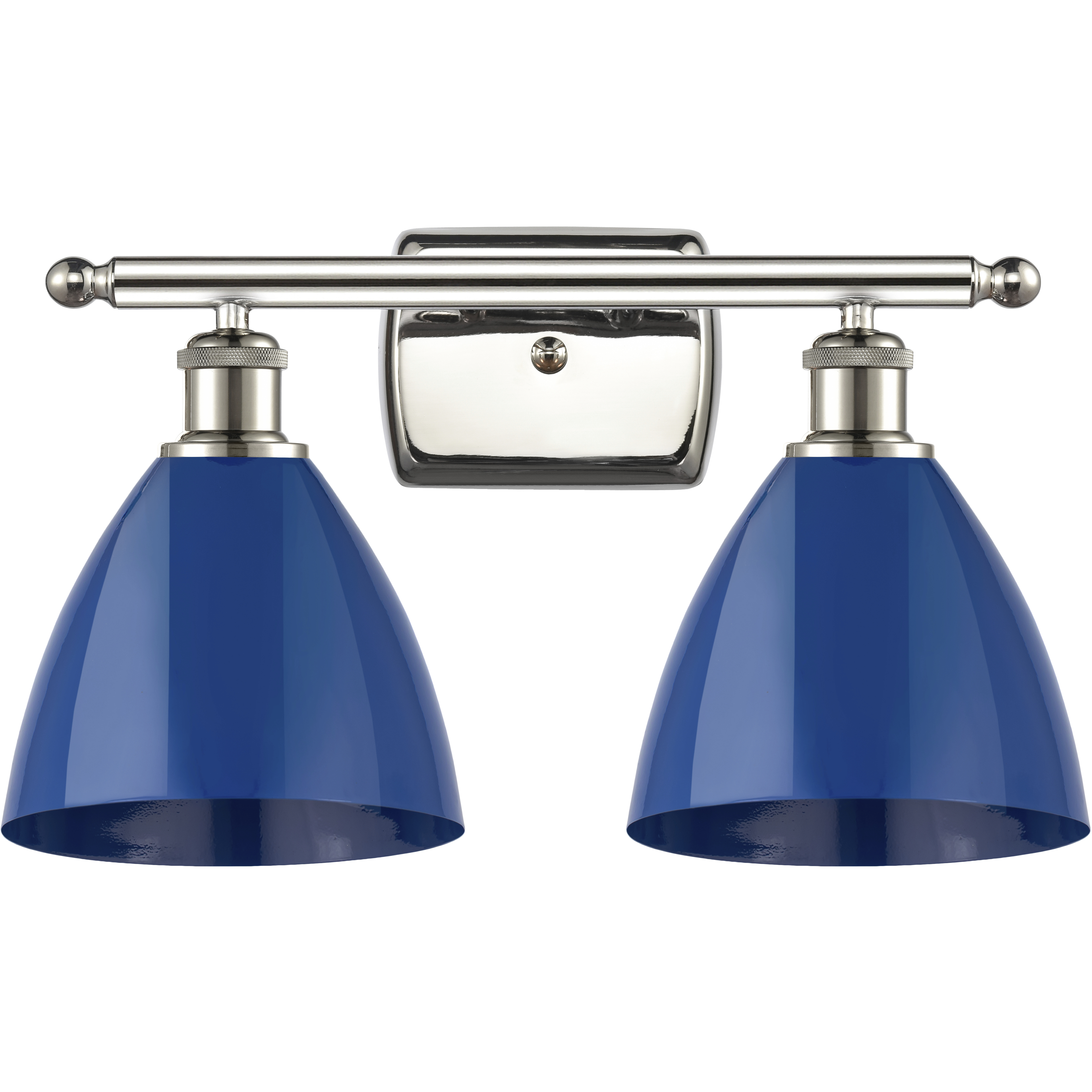Ballston Plymouth Dome LED 17.5 inch Polished Nickel Bath Vanity Light Wall Light in Matte Blue