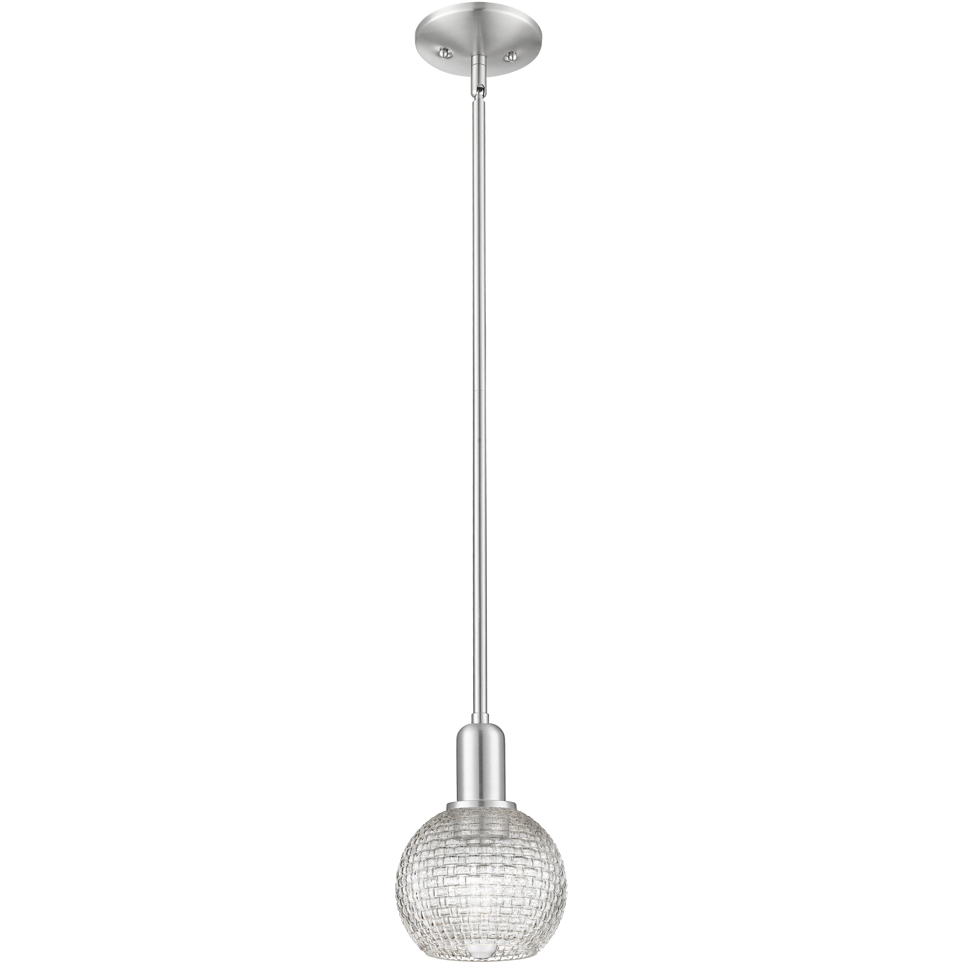 Arcadia Athens 1 Light 5.88 inch Brushed Satin Nickel Mini Pendant Ceiling Light