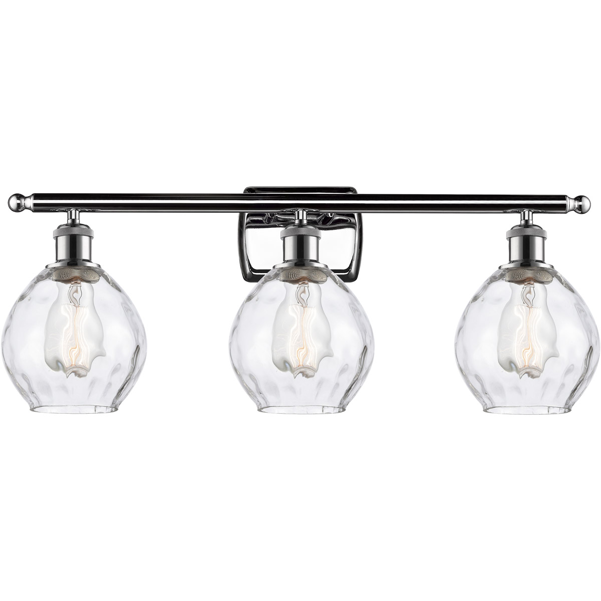 Ballston Small Waverly 3 Light 26 inch Polished Chrome Bath Vanity Light Wall Light, Ballston