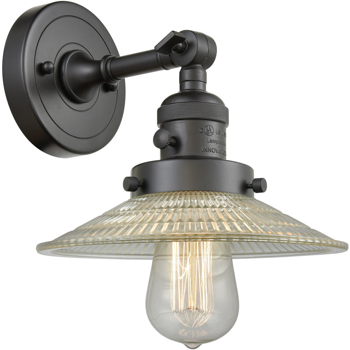 Franklin Restoration Halophane LED 9 inch Oil Rubbed Bronze Sconce Wall Light, Franklin Restoration