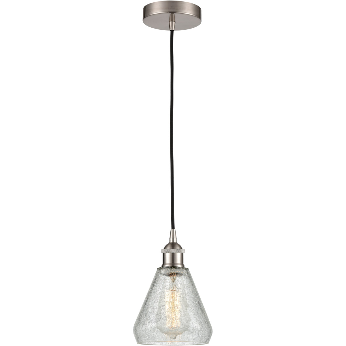Edison Conesus 1 Light 6 inch Brushed Satin Nickel Mini Pendant Ceiling Light