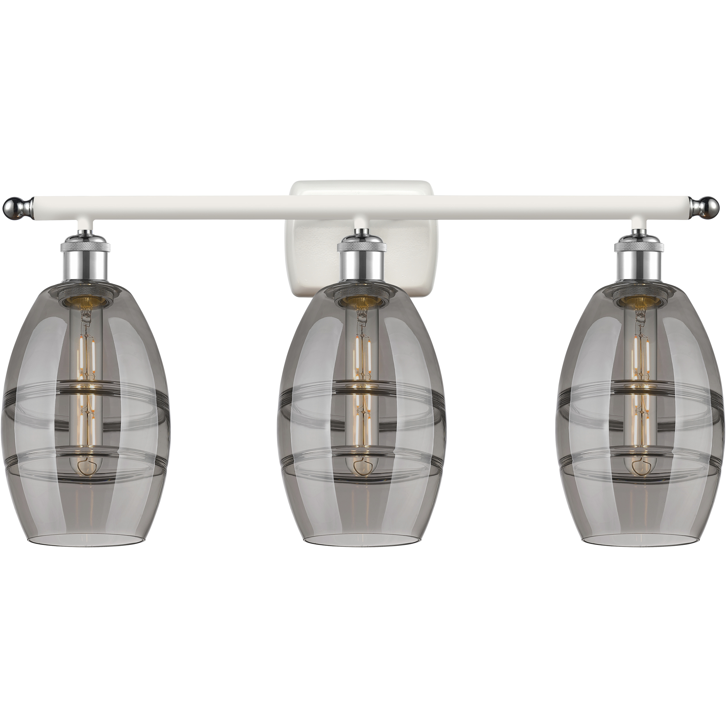 Ballston Vaz 3 Light 25.88 inch White Polished Chrome Bath Vanity Light Wall Light