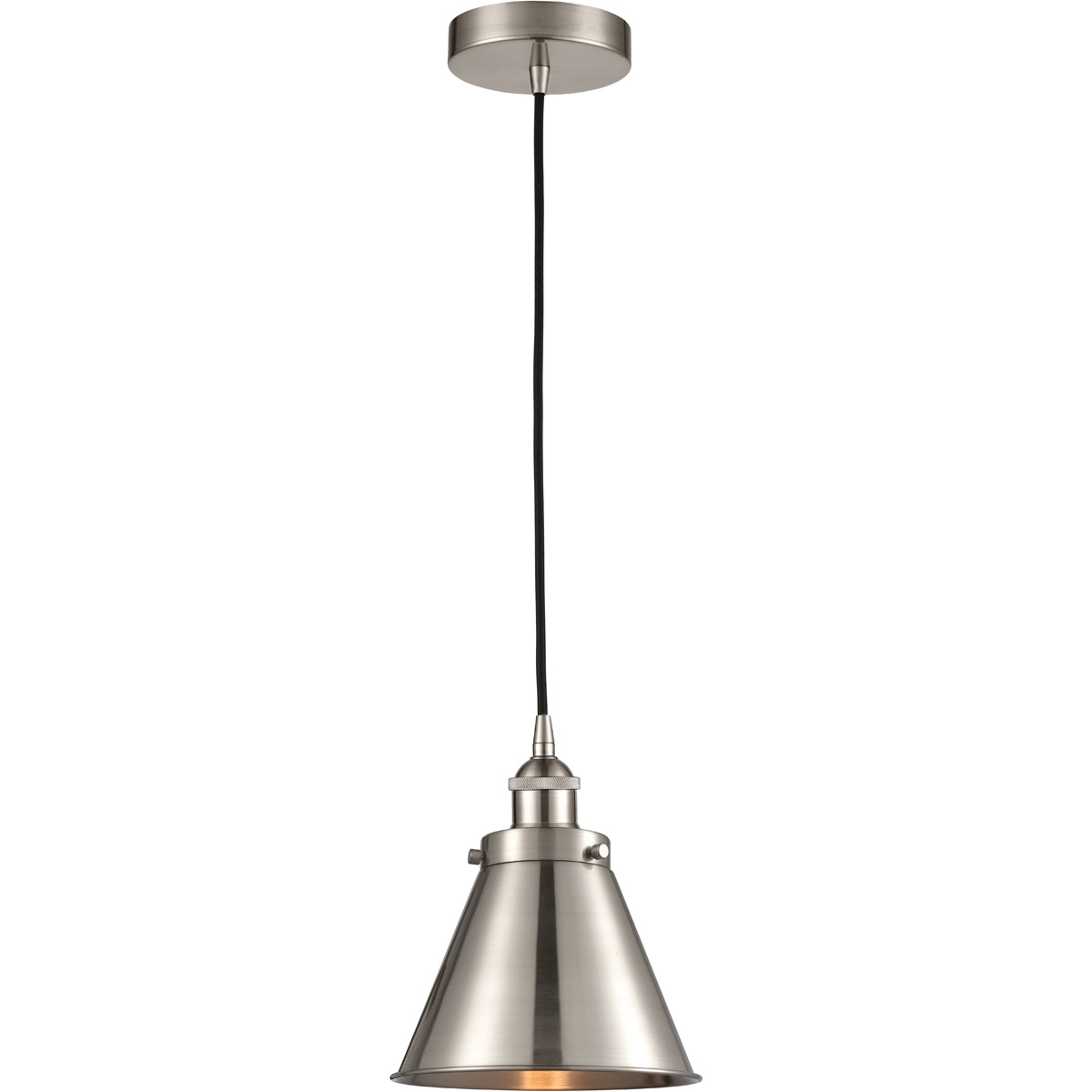 Franklin Restoration Appalachian 1 Light 8 inch Brushed Satin Nickel Mini Pendant Ceiling Light
