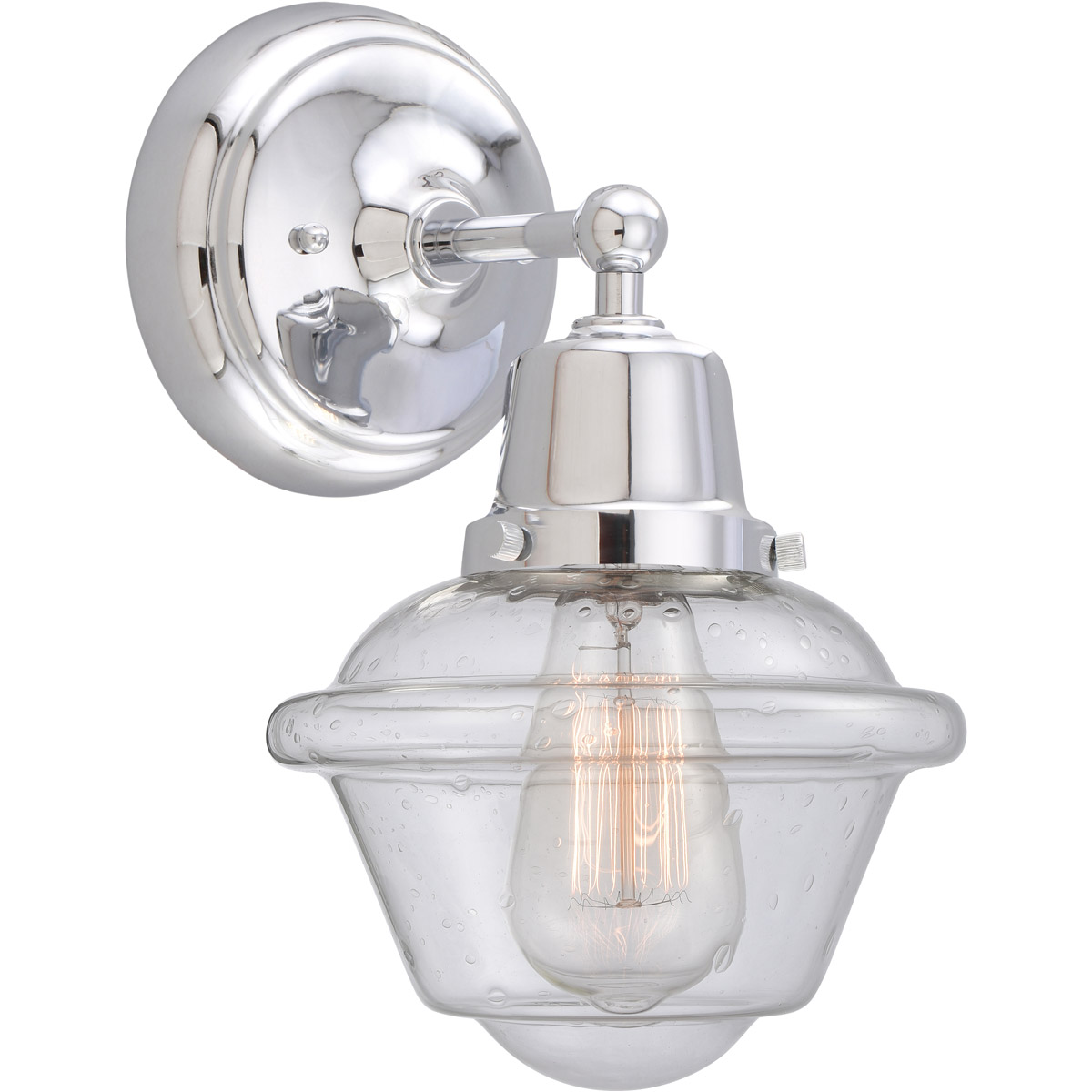 Aditi Small Oxford 1 Light 7.5 inch Polished Chrome Sconce Wall Light, Aditi