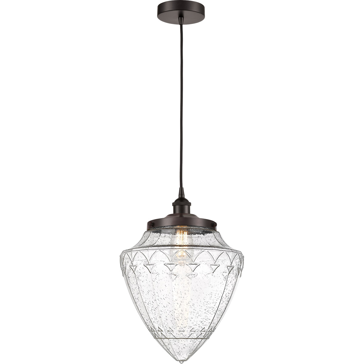 Edison Bullet 1 Light 12 inch Oil Rubbed Bronze Mini Pendant Ceiling Light
