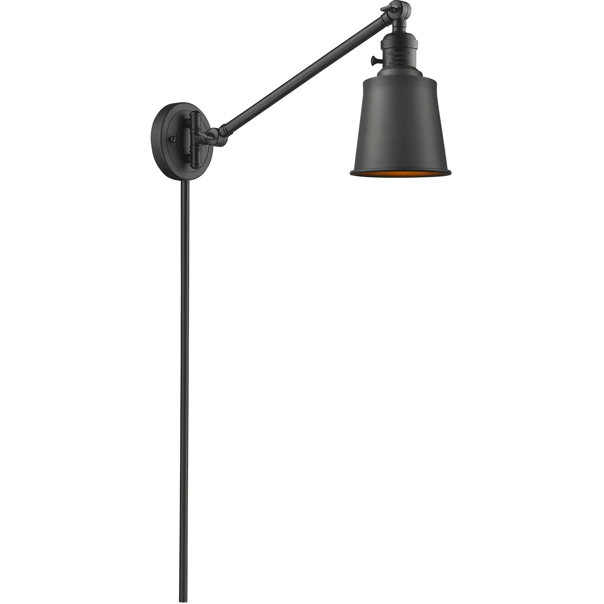 Addison 21 inch 60.00 watt Oil Rubbed Bronze Swing Arm Wall Light, Franklin Restoration