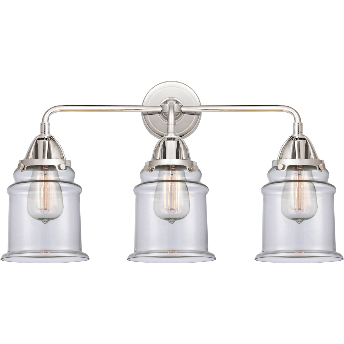 Nouveau 2 Canton LED 24 inch Polished Chrome Bath Vanity Light Wall Light in Clear Glass