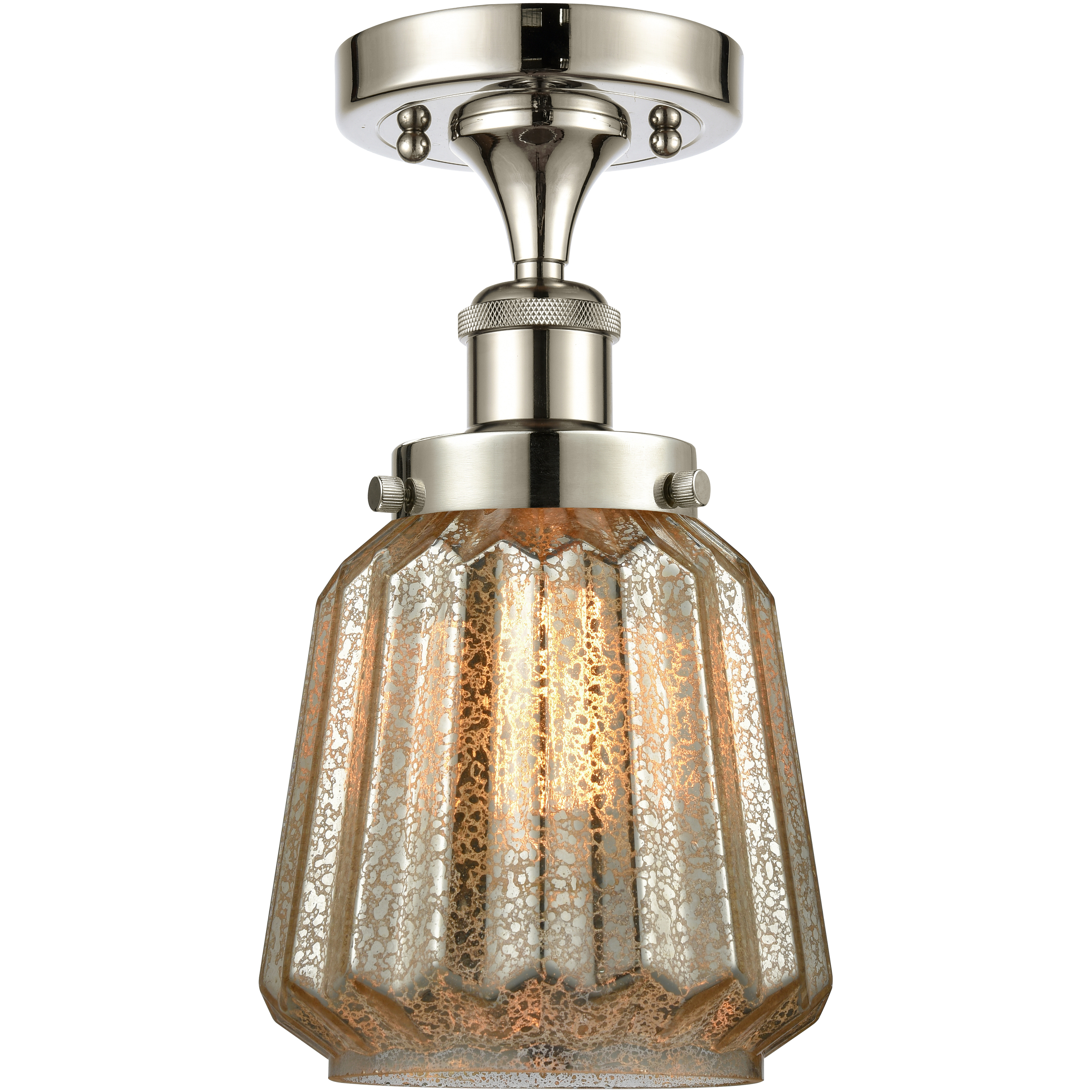 Chatham 1 Light 6.5 inch Polished Nickel Semi-Flush Mount Ceiling Light