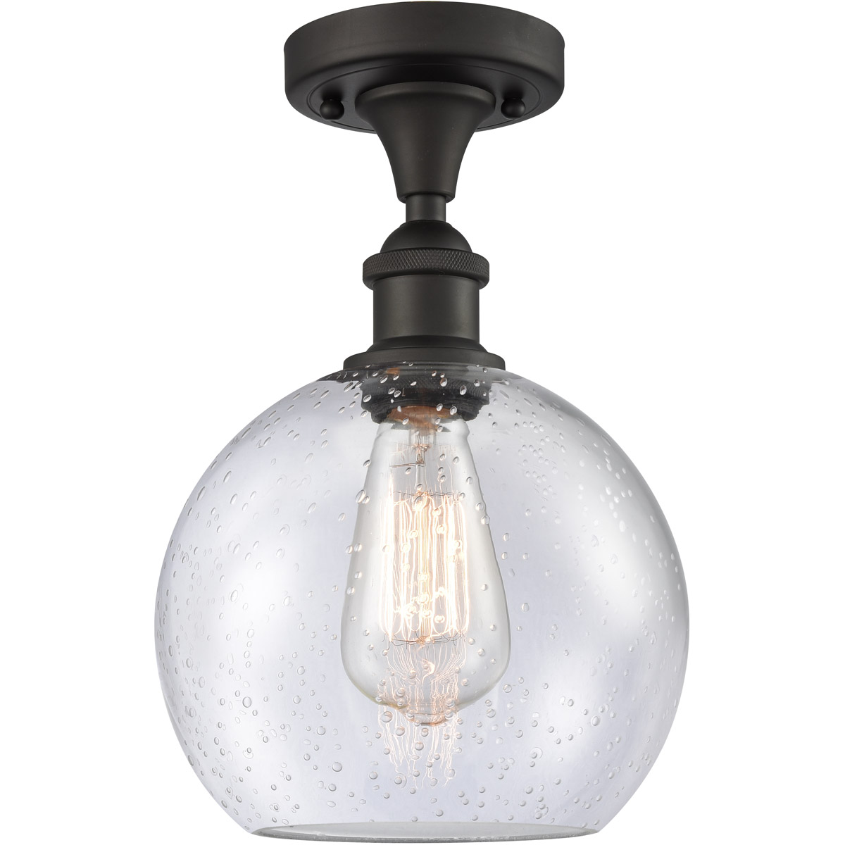 Ballston Athens 1 Light 8 inch Oil Rubbed Bronze Semi-Flush Mount Ceiling Light, Ballston