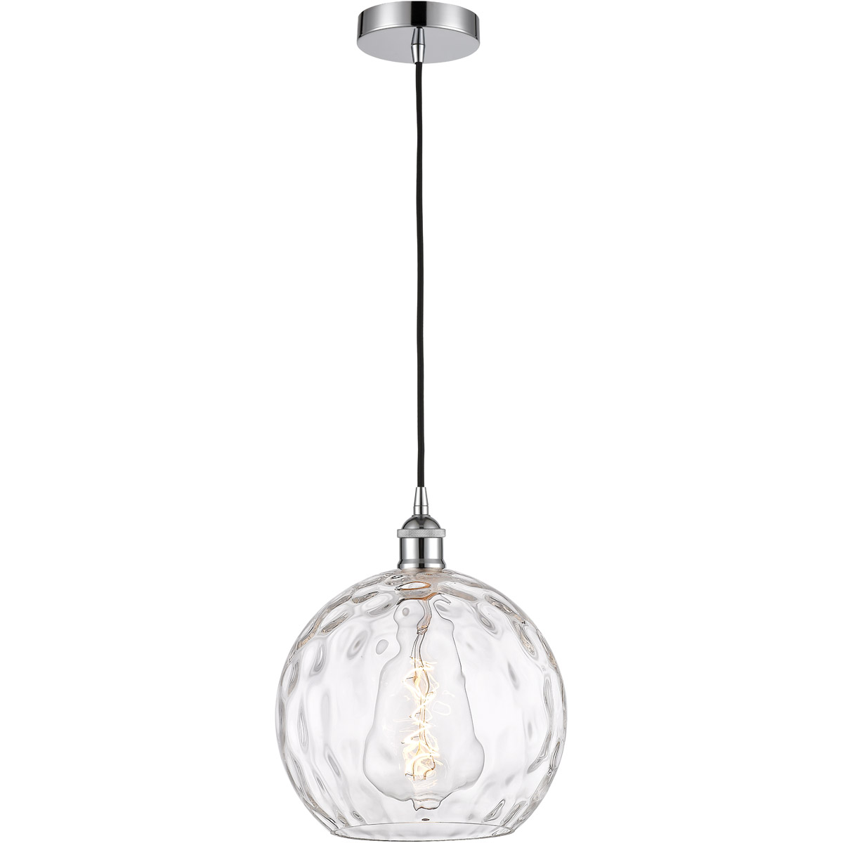 Edison Athens Water Glass 1 Light 10 inch Polished Chrome Mini Pendant Ceiling Light