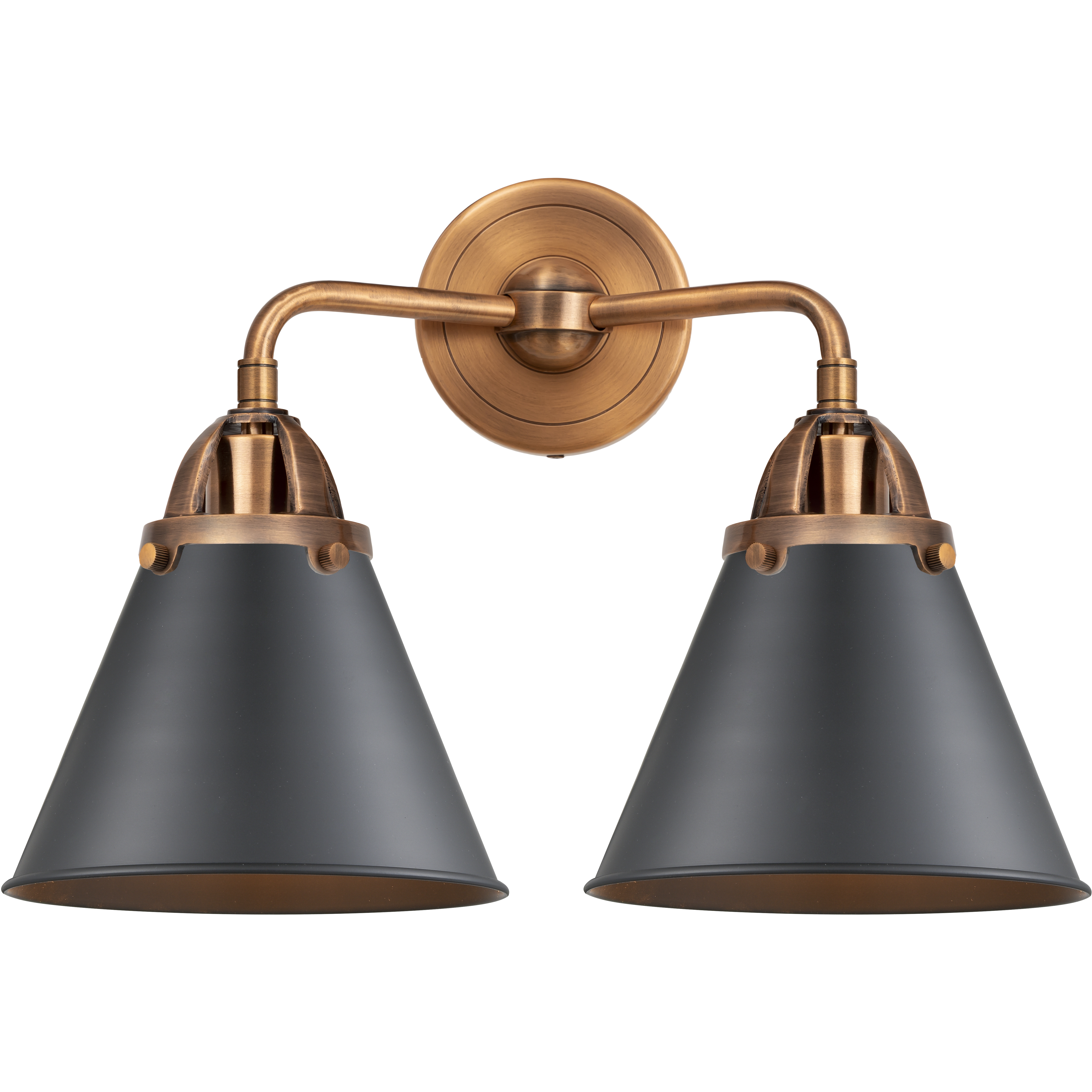 Nouveau 2 Appalachian 2 Light 16 inch Antique Copper Bath Vanity Light Wall Light in Matte Black