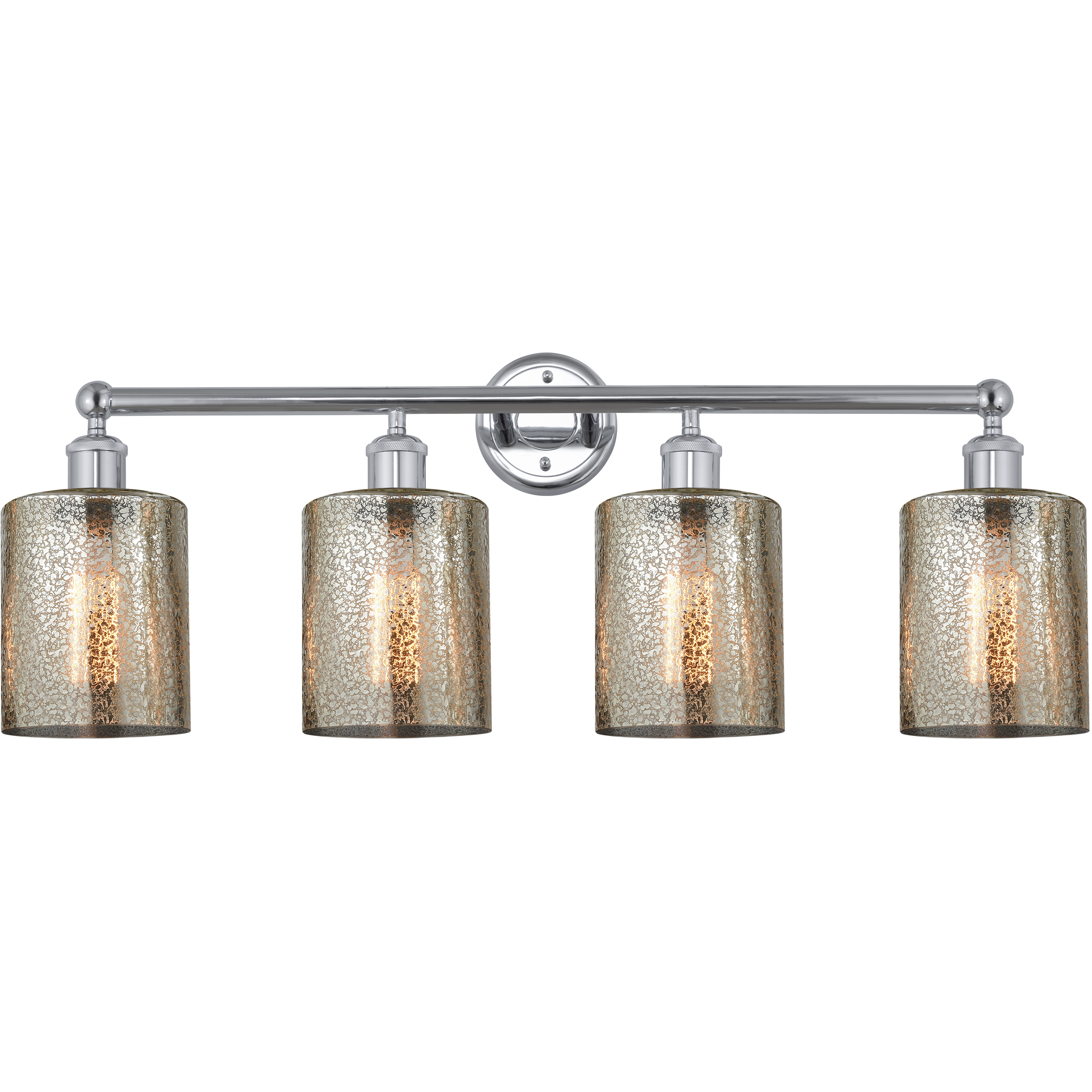 Edison Cobbleskill 4 Light 32 inch Polished Chrome Bath Vanity Light Wall Light in Mercury Glass