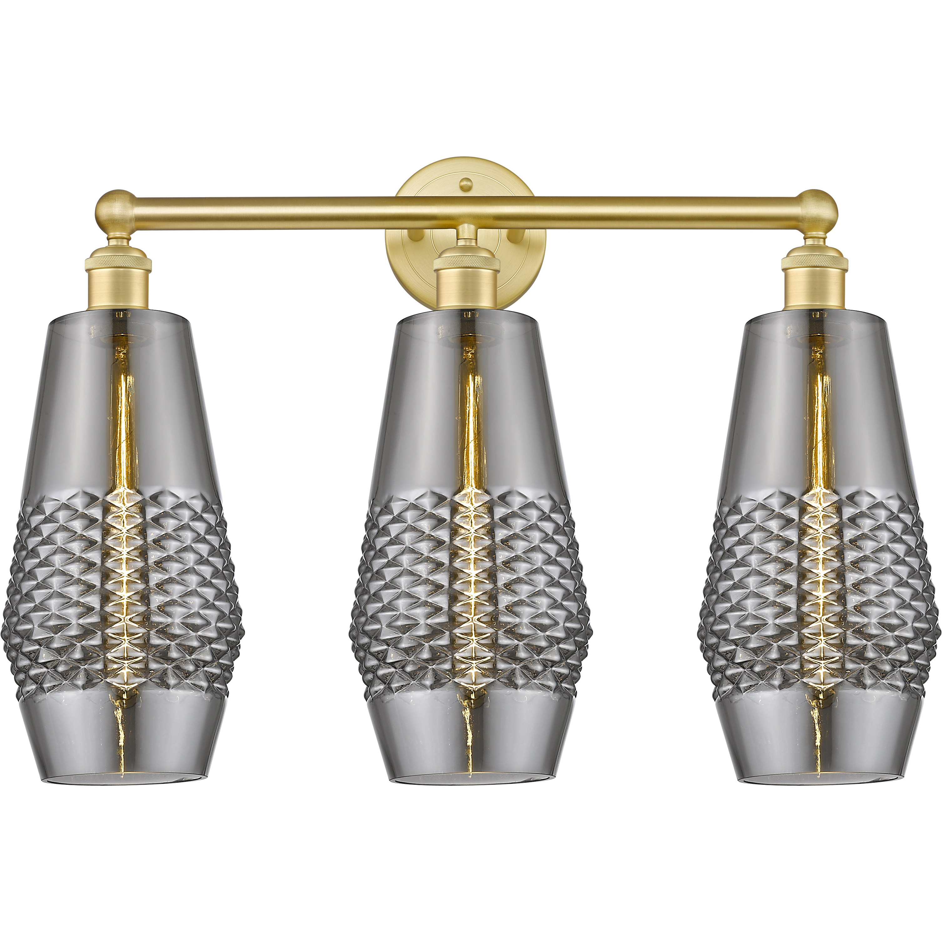 Windham 3 Light 25 inch Satin Gold Bath Vanity Light Wall Light