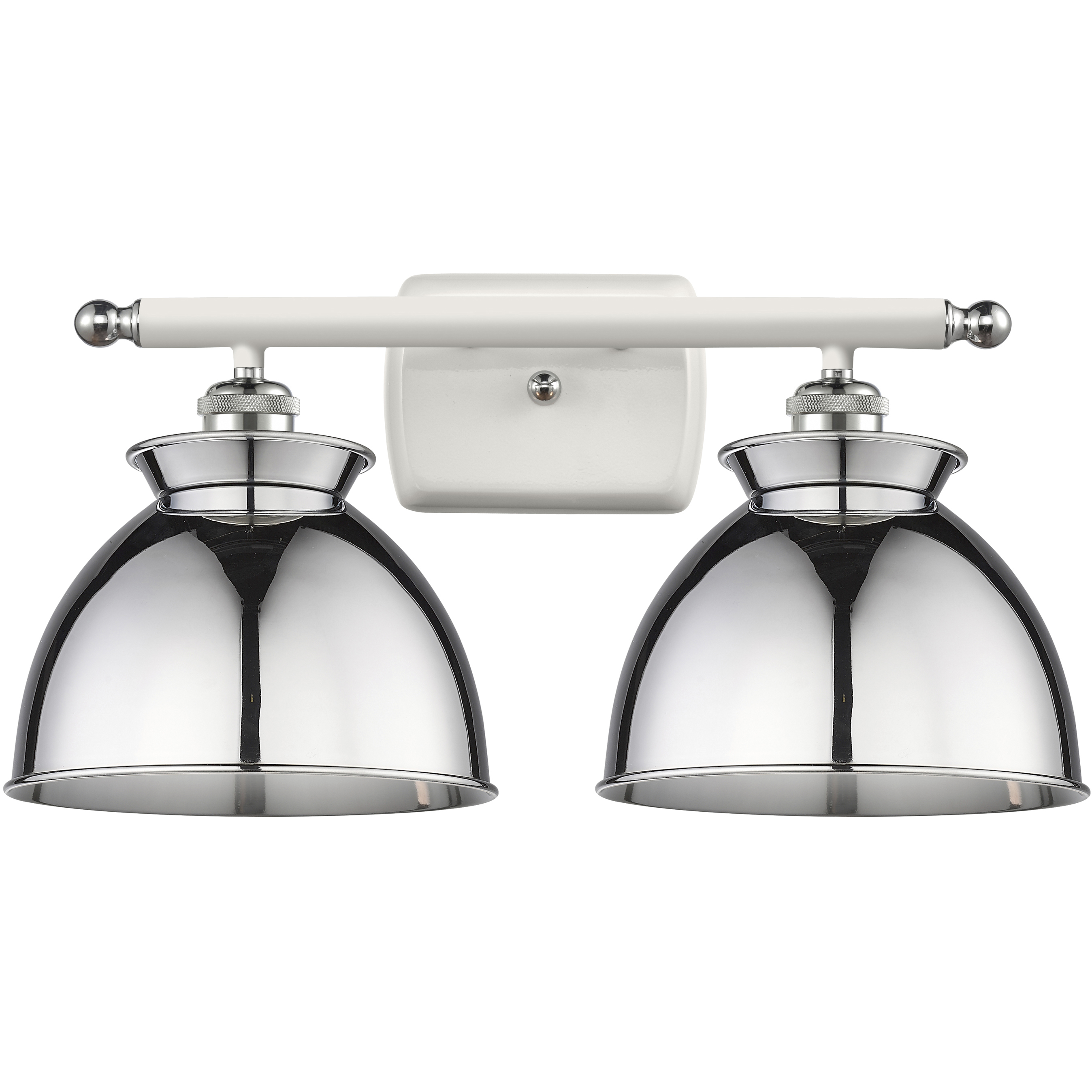 Adirondack 2 Light 18 inch White and Polished Chrome Bath Vanity Light Wall Light