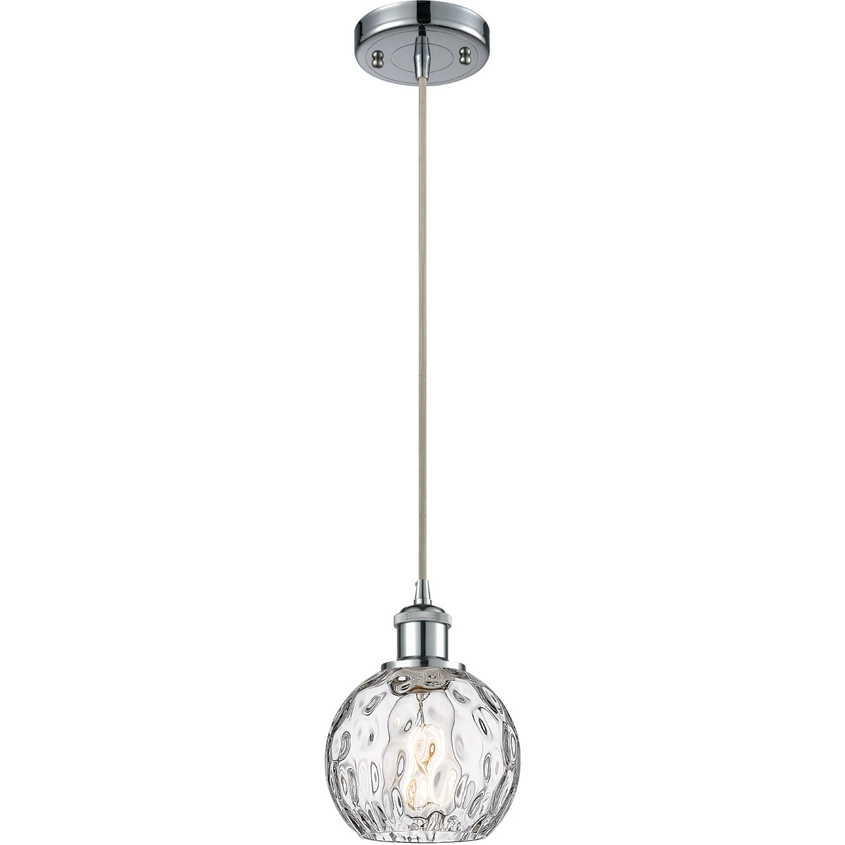 Ballston Athens Water Glass 1 Light 6 inch Polished Chrome Mini Pendant Ceiling Light