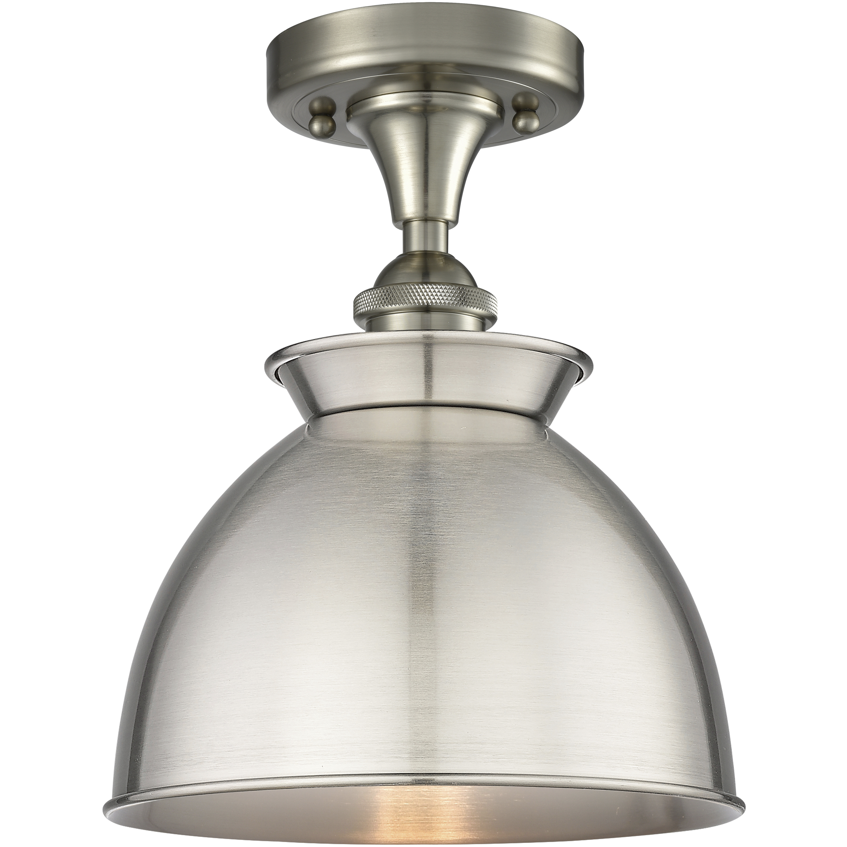 Adirondack 1 Light 8.5 inch Brushed Satin Nickel Semi-Flush Mount Ceiling Light