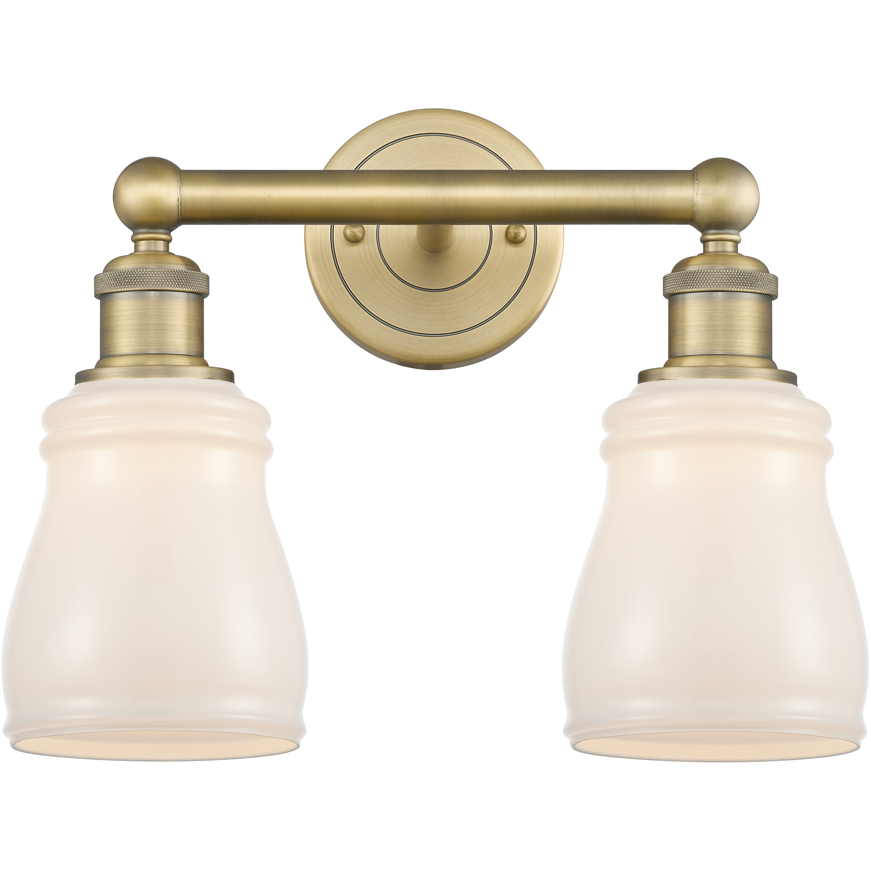 Ellery 2 Light 13.75 inch Brushed Brass Bath Vanity Light Wall Light in White