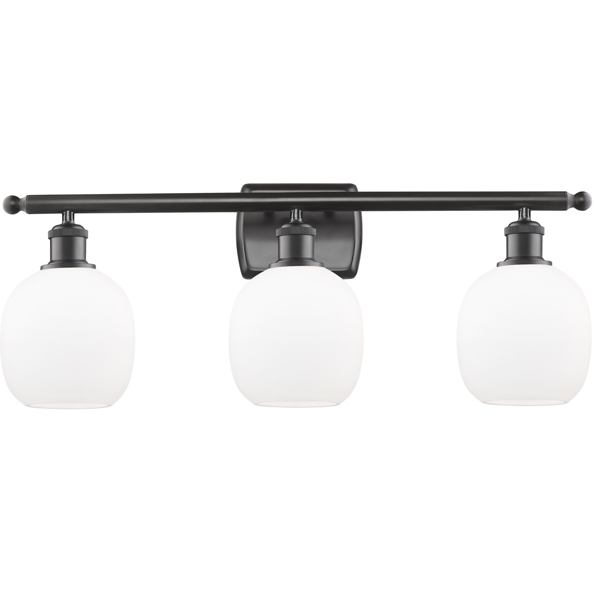 Ballston Belfast LED 26 inch Oil Rubbed Bronze Bath Vanity Light Wall Light in Matte White Glass, Ballston
